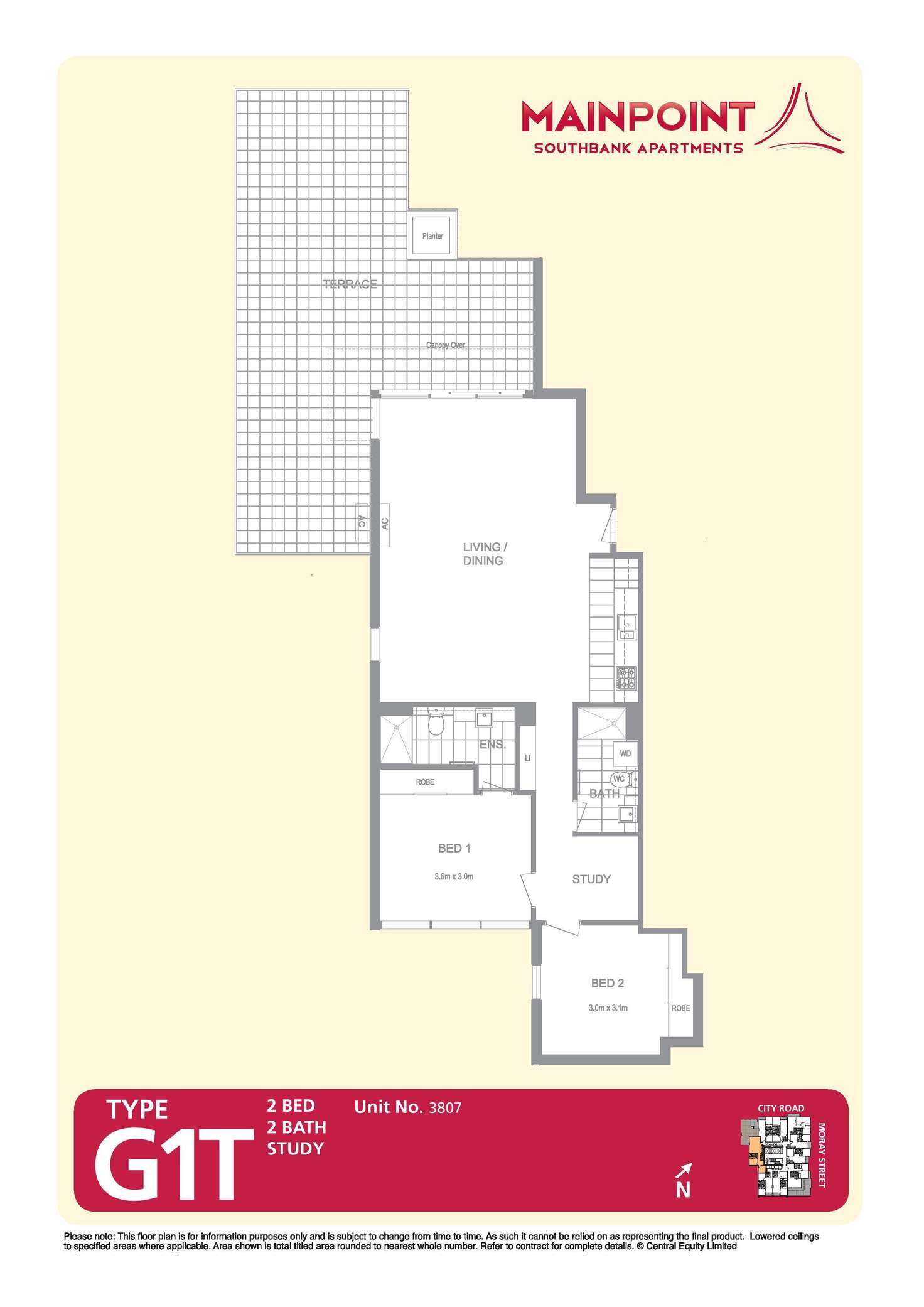 Floorplan of Homely apartment listing, REF 032410/241 City Road, Southbank VIC 3006