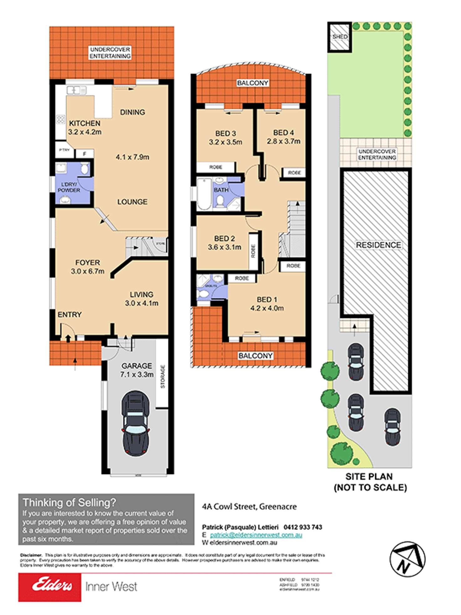 Floorplan of Homely semiDetached listing, 4A Cowl Street, Greenacre NSW 2190