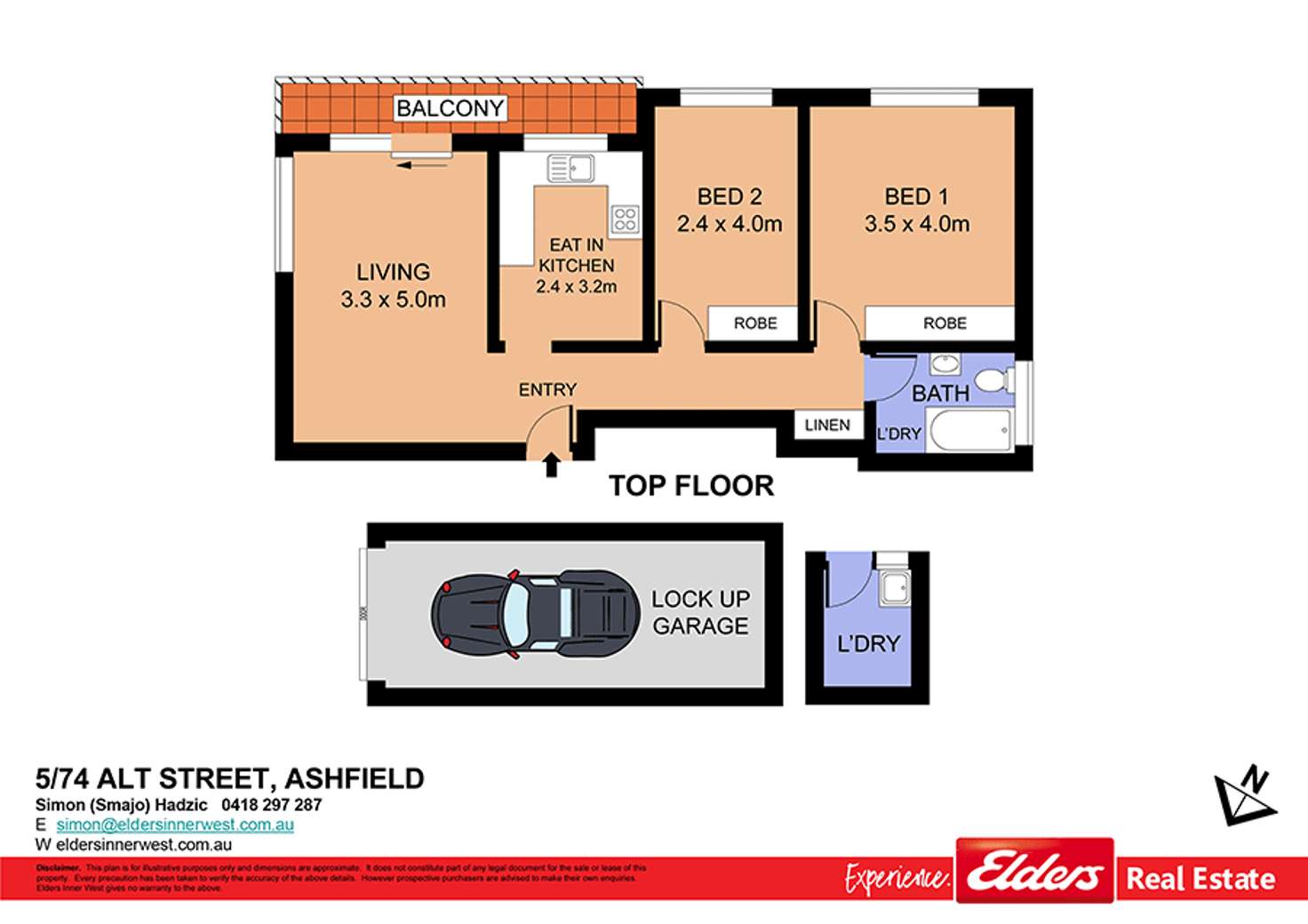 Floorplan of Homely unit listing, 5/74 Alt Street, Ashfield NSW 2131