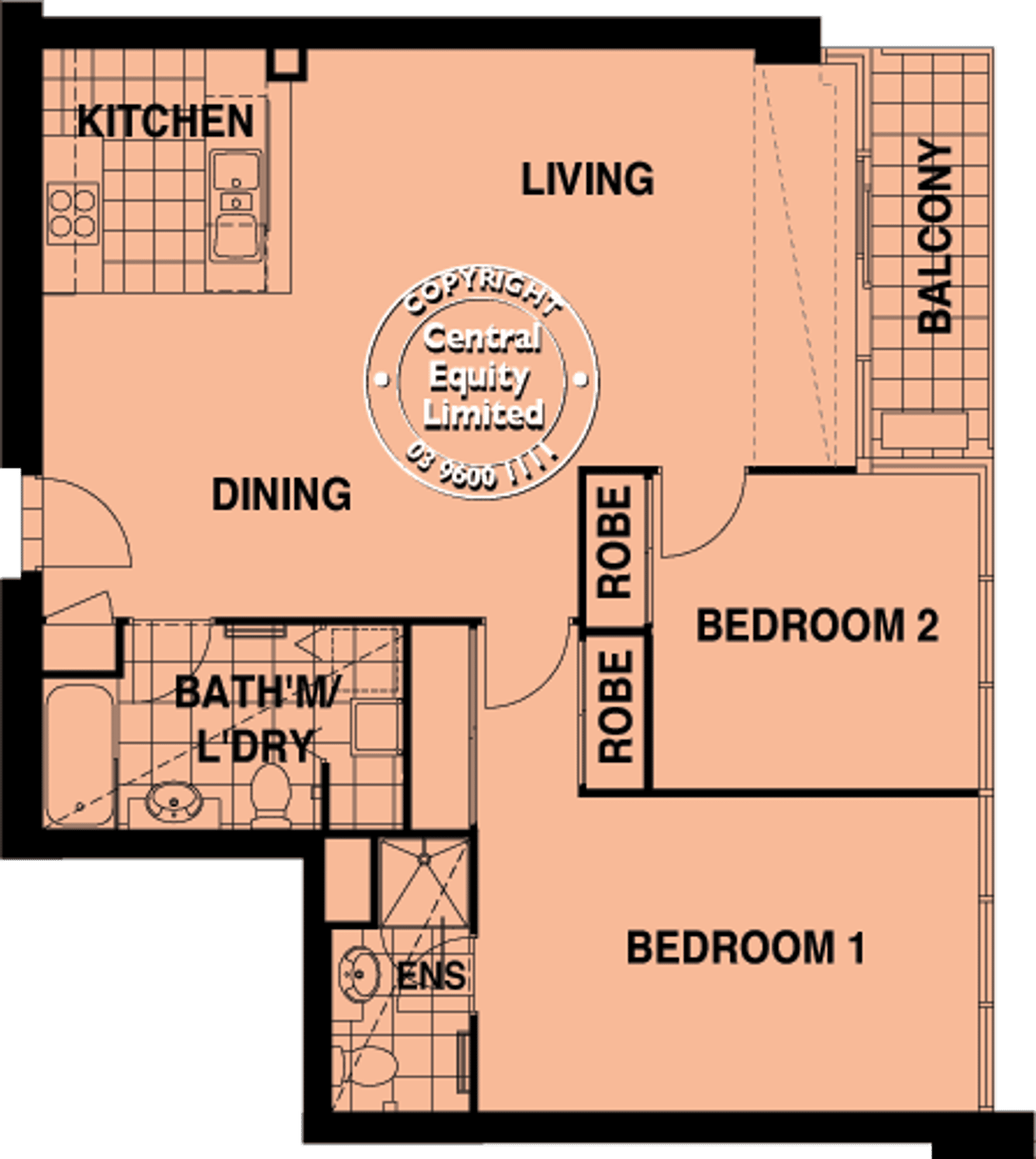 Floorplan of Homely apartment listing, REF 101778/173 City Road, Southbank VIC 3006