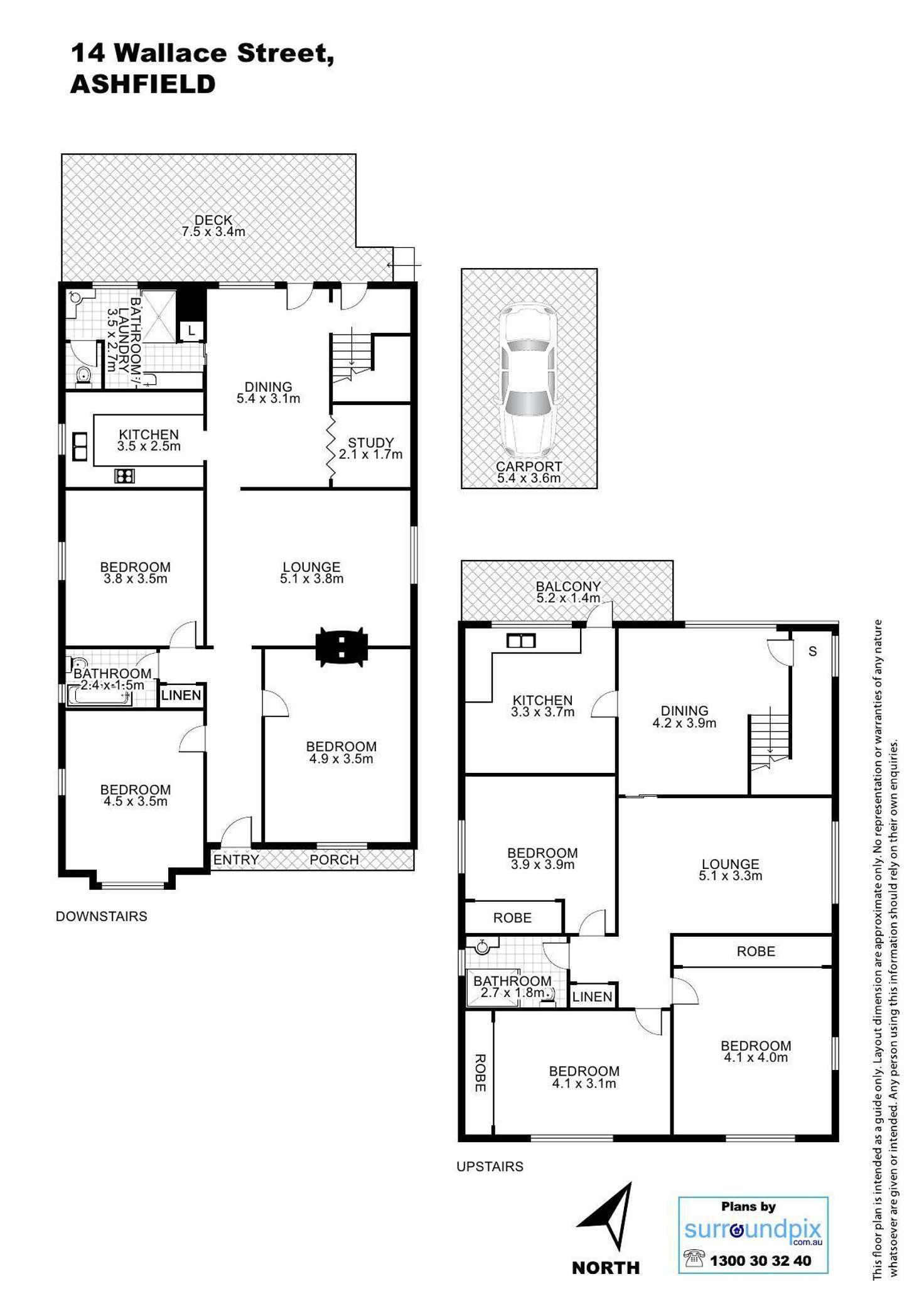 Floorplan of Homely house listing, 14 Wallace Street, Ashfield NSW 2131