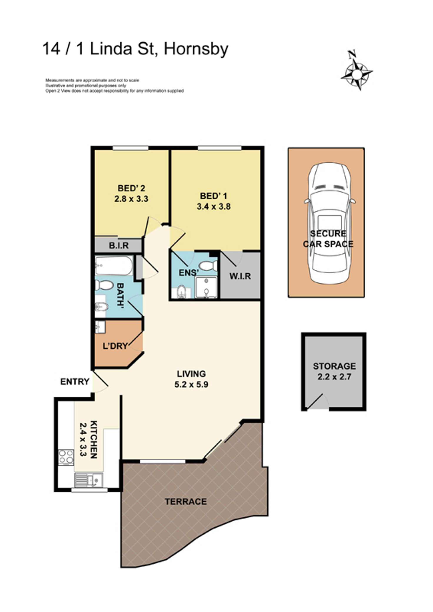 Floorplan of Homely unit listing, 14/1-3 linda, Hornsby NSW 2077