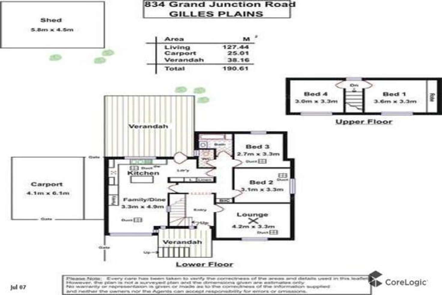 Floorplan of Homely house listing, 834 Grand Junction Road, Gilles Plains SA 5086