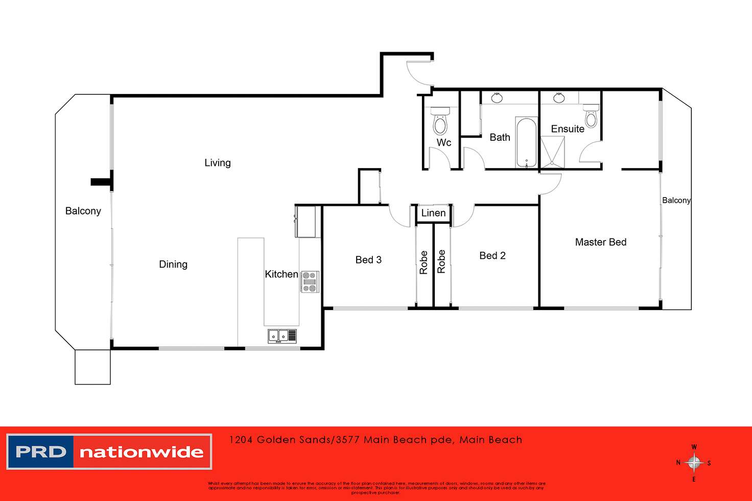 Floorplan of Homely house listing, Unit 1204/3575 Main Beach Parade, Main Beach QLD 4217