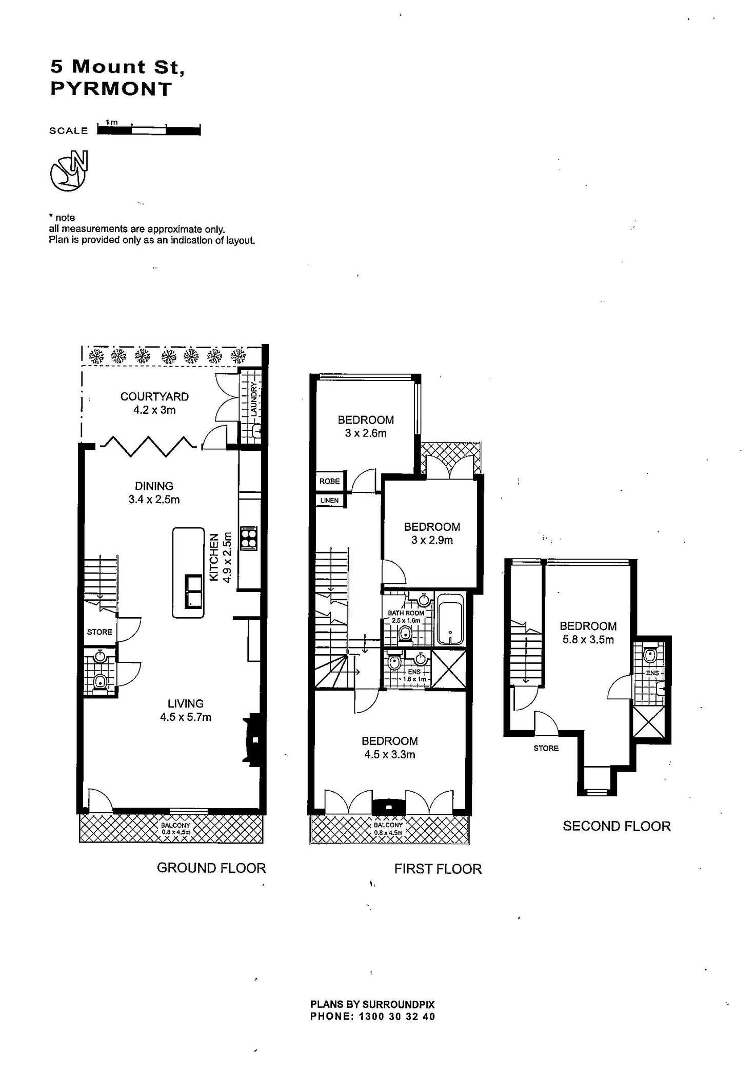 Floorplan of Homely terrace listing, 5 Mount Street, Pyrmont NSW 2009