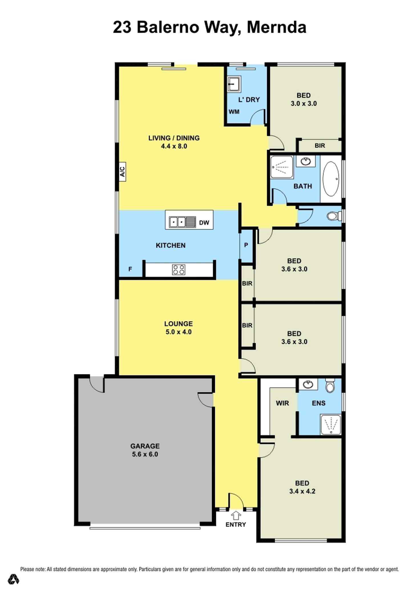 Floorplan of Homely house listing, 23 Balerno Way, Mernda VIC 3754