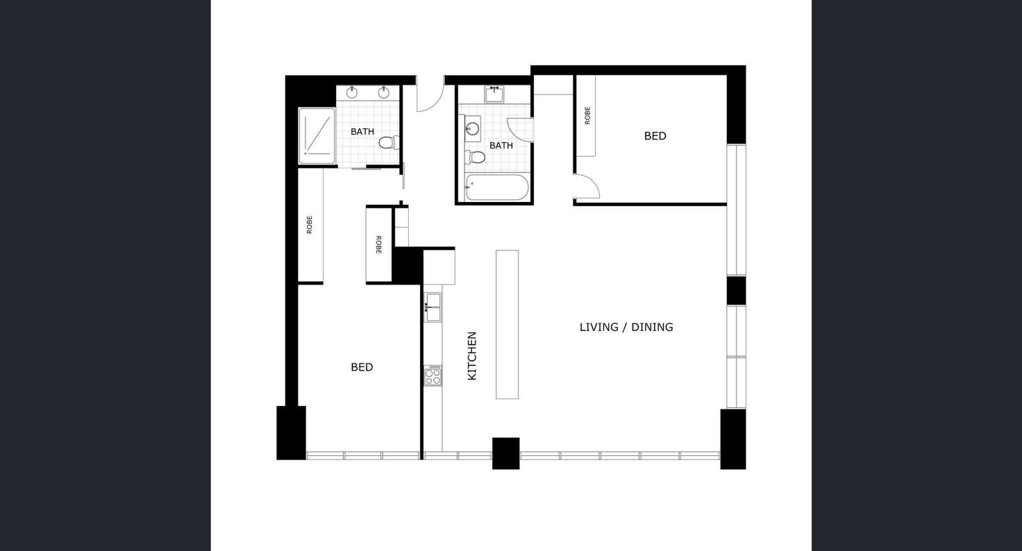 Floorplan of Homely apartment listing, 2306/1 Freshwater Place, Southbank VIC 3006