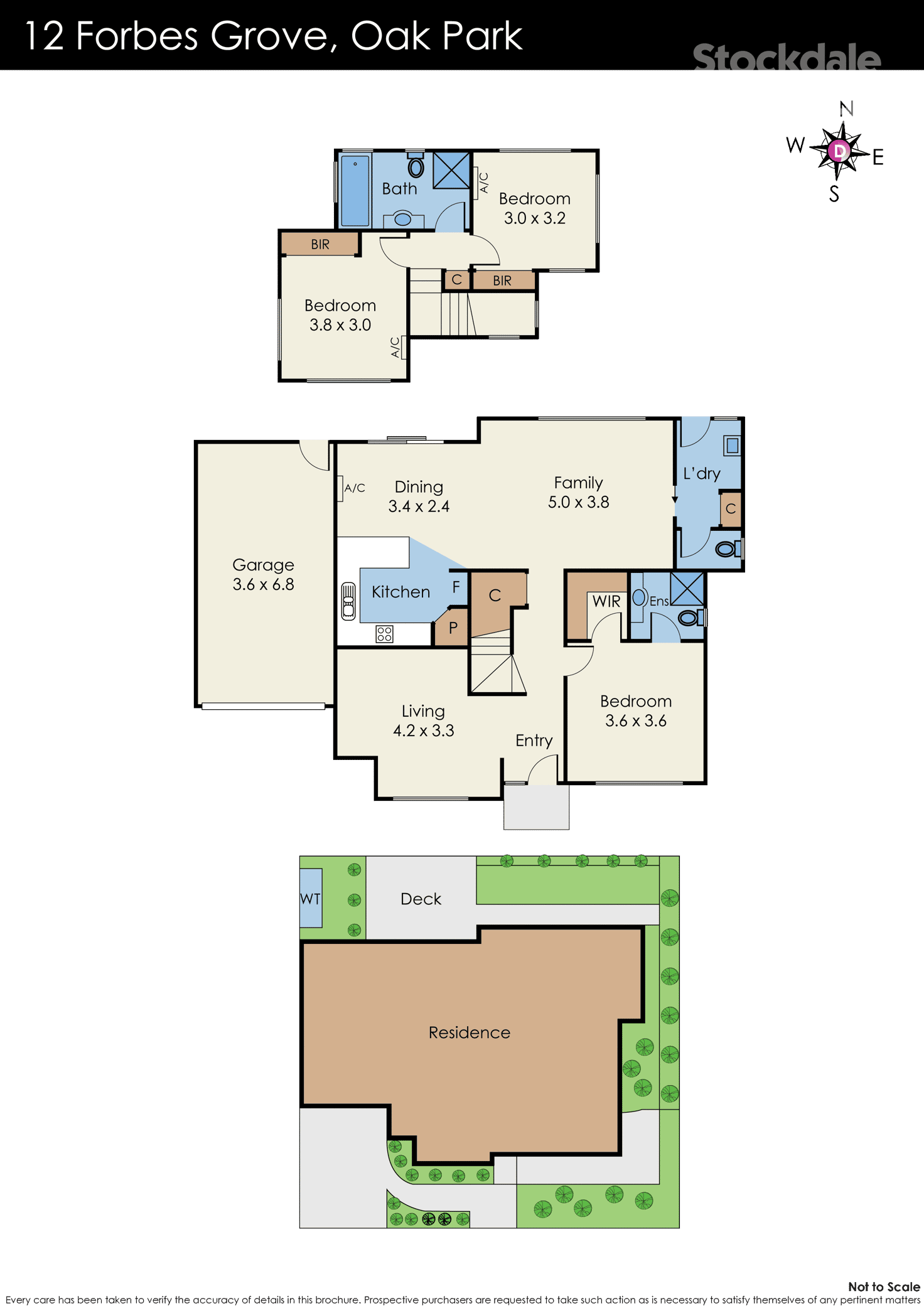 Floorplan of Homely townhouse listing, 12 Forbes Grove, Oak Park VIC 3046