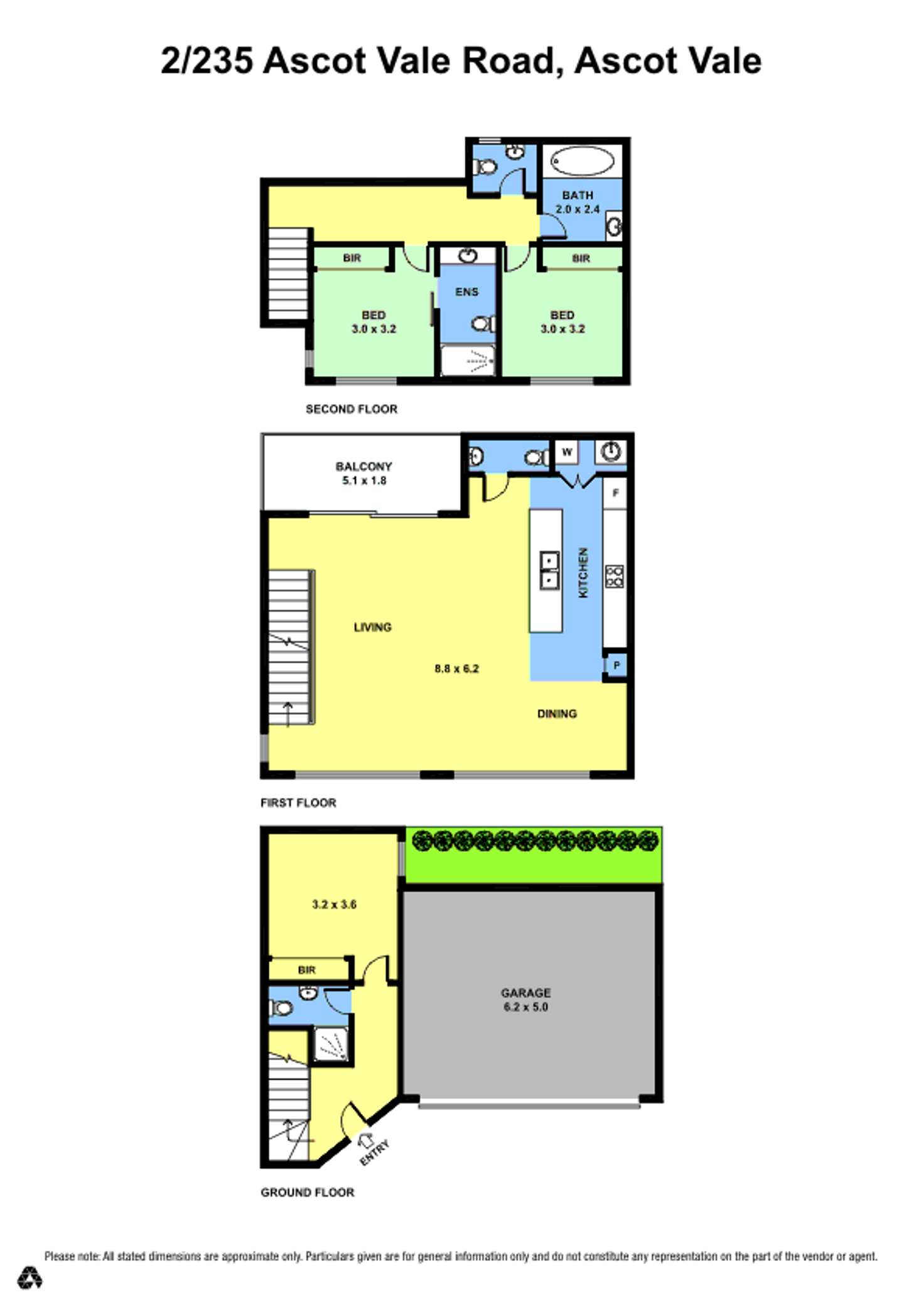 Floorplan of Homely townhouse listing, 2/235 Ascot Vale Road, Ascot Vale VIC 3032