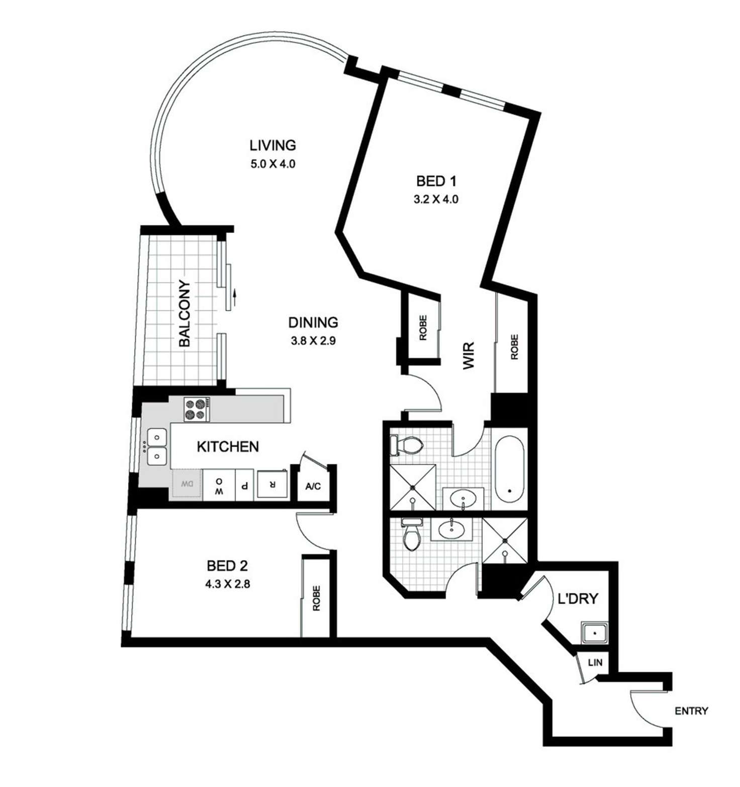 Floorplan of Homely apartment listing, 231/289-295 SUSSEX STREET (158-166 DAY STREET), Sydney NSW 2000