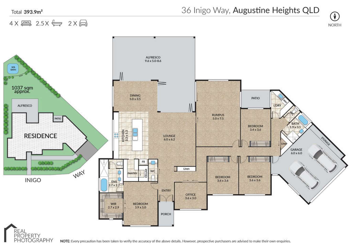 Floorplan of Homely house listing, 36 Inigo Way, Augustine Heights QLD 4300