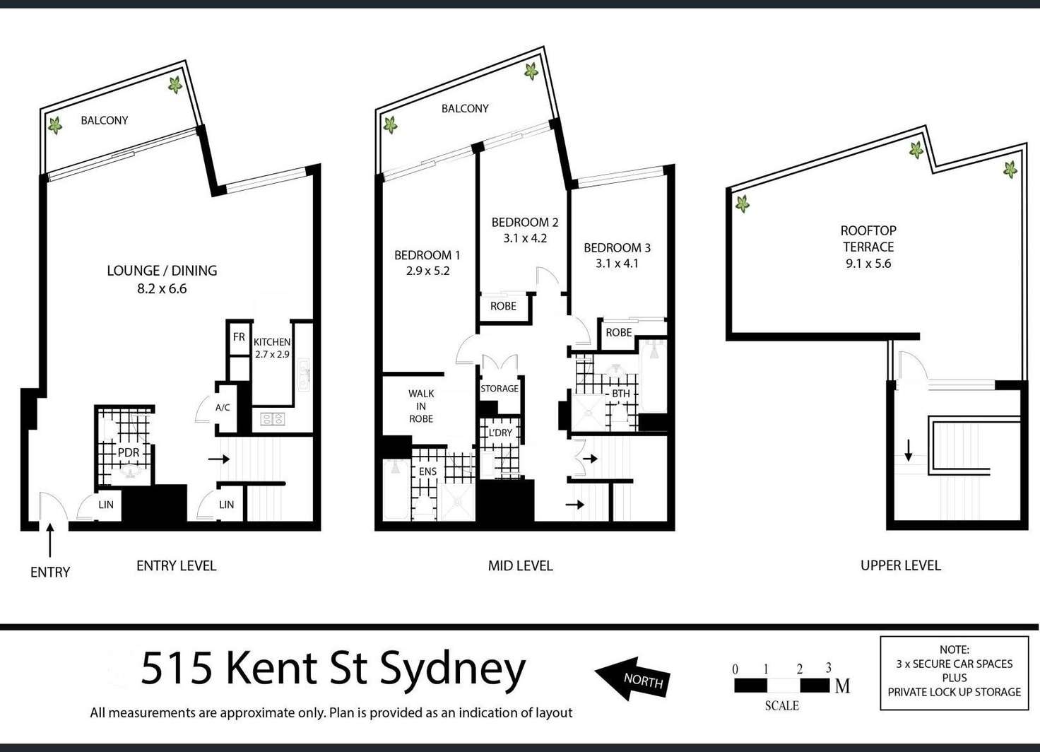Floorplan of Homely apartment listing, 515 Kent Street, Sydney NSW 2000