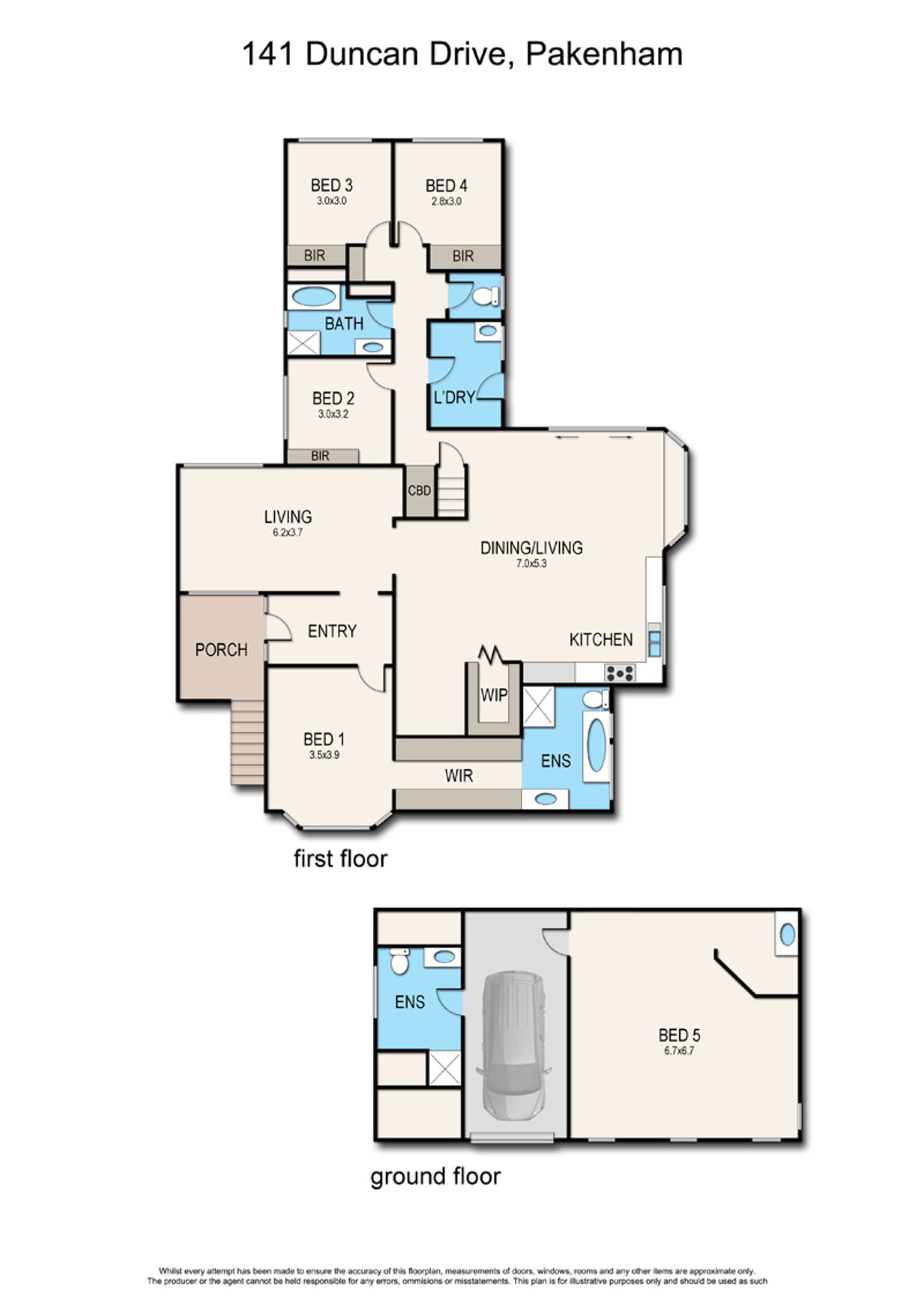 Floorplan of Homely house listing, 141 Duncan Drive, Pakenham VIC 3810