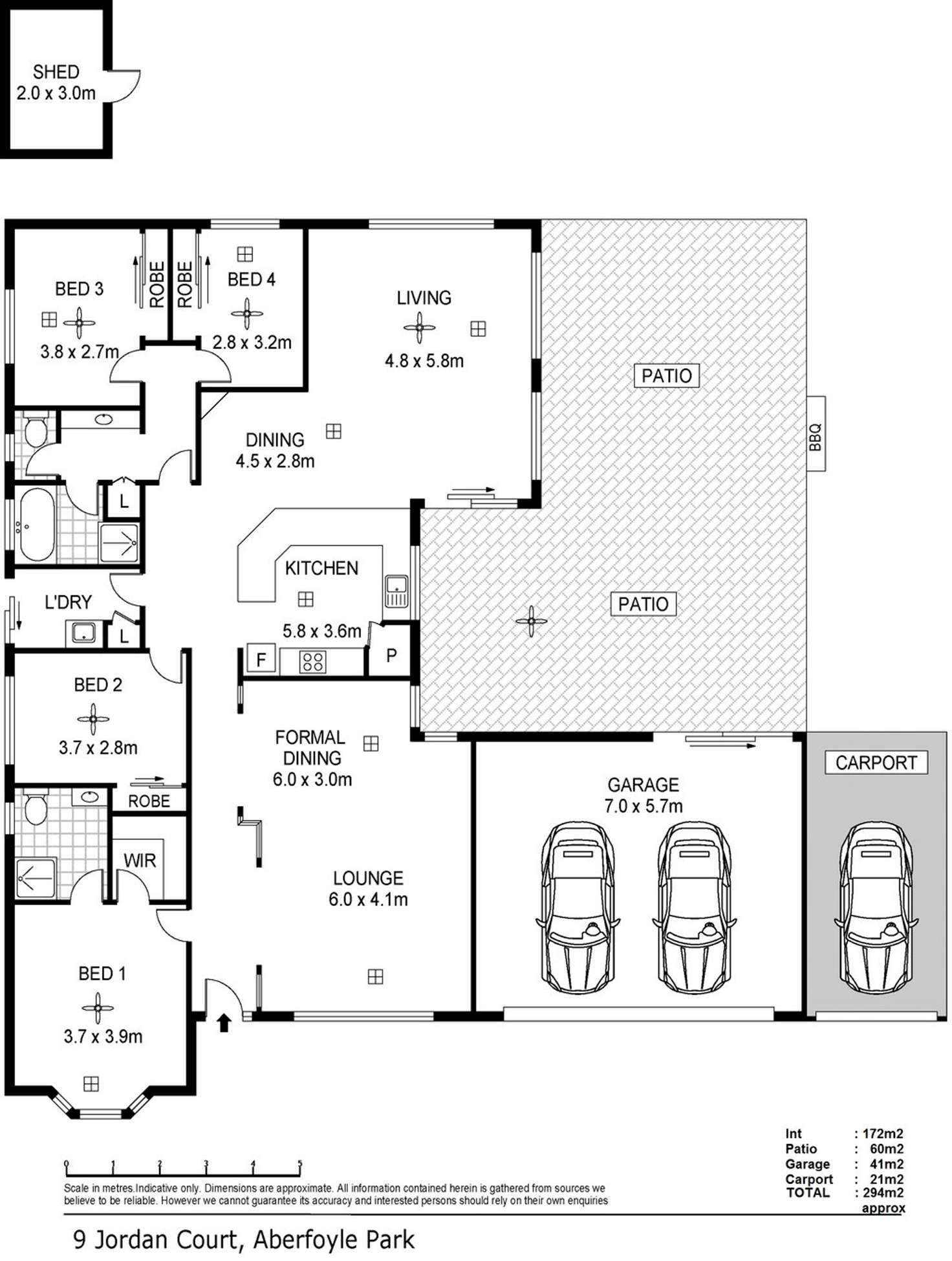 Floorplan of Homely house listing, 9 Jordan Court, Aberfoyle Park SA 5159