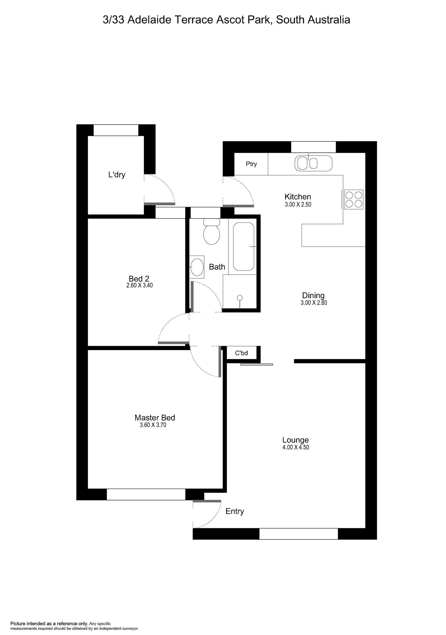 Floorplan of Homely unit listing, 3/33 Adelaide Terrace, Ascot Park SA 5043