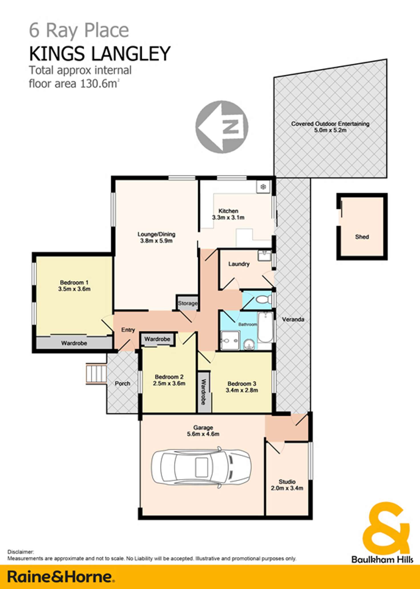 Floorplan of Homely house listing, 6 Ray Place, Kings Langley NSW 2147