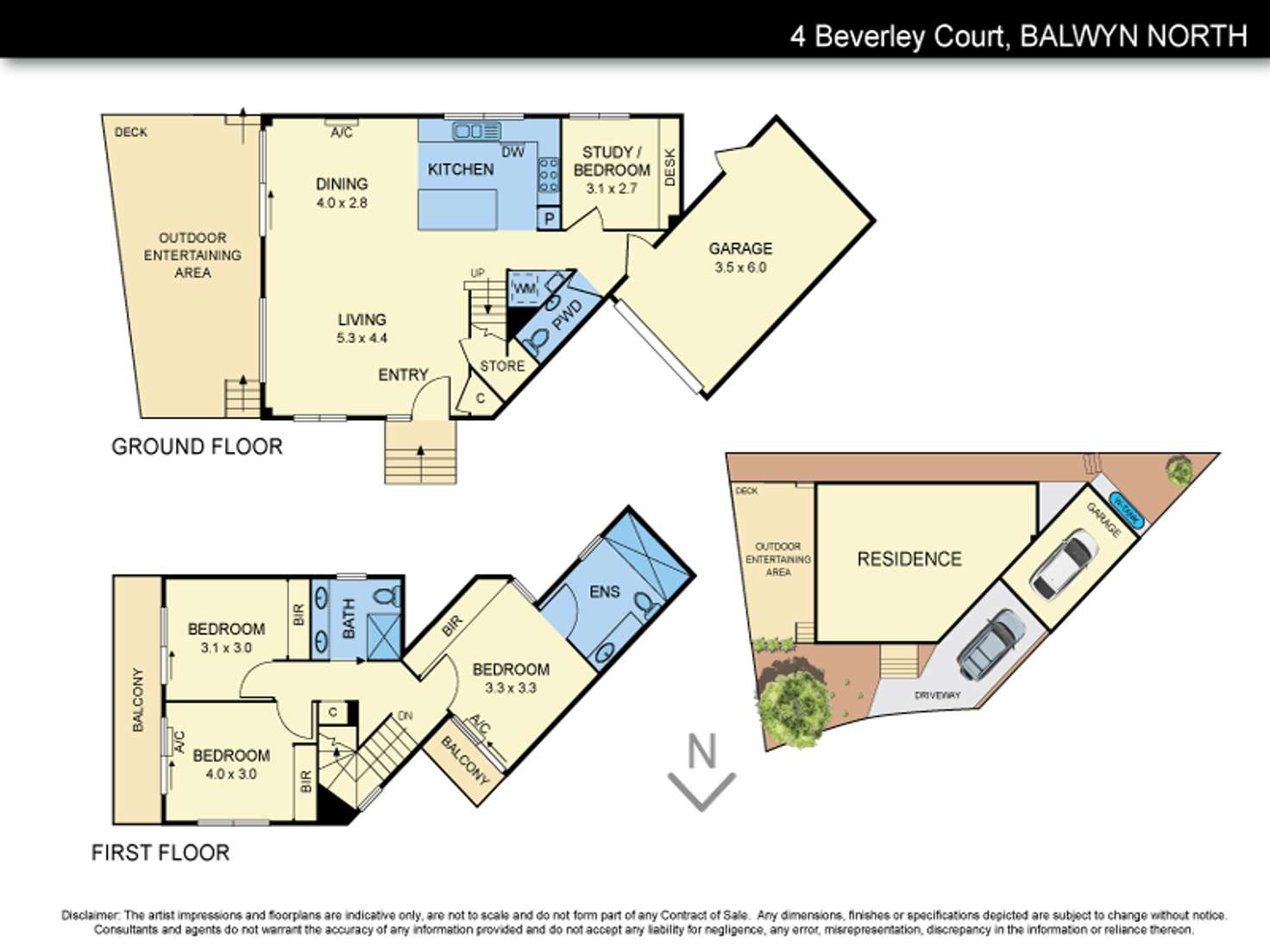 Floorplan of Homely townhouse listing, 4 Beverley Court, Balwyn North VIC 3104