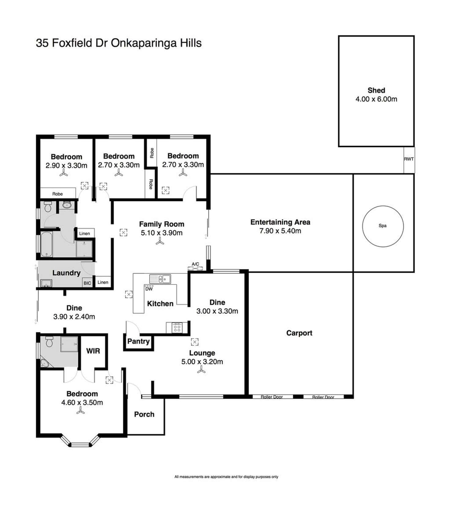 Floorplan of Homely house listing, 35 Foxfield Drive, Onkaparinga Hills SA 5163