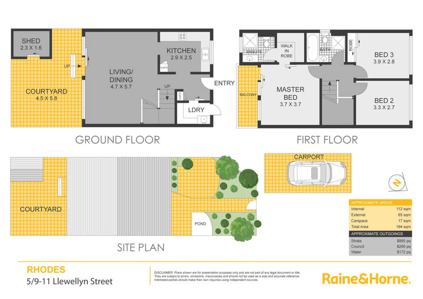Floorplan of Homely townhouse listing, 5/9-11 Llewellyn Street, Rhodes NSW 2138
