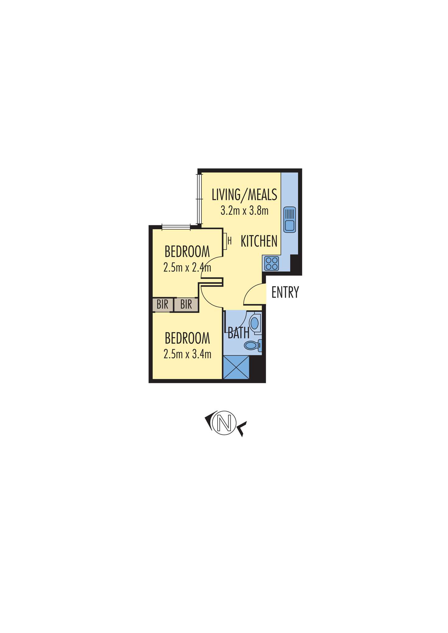 Floorplan of Homely apartment listing, 215/39 Lonsdale Street, Melbourne VIC 3000