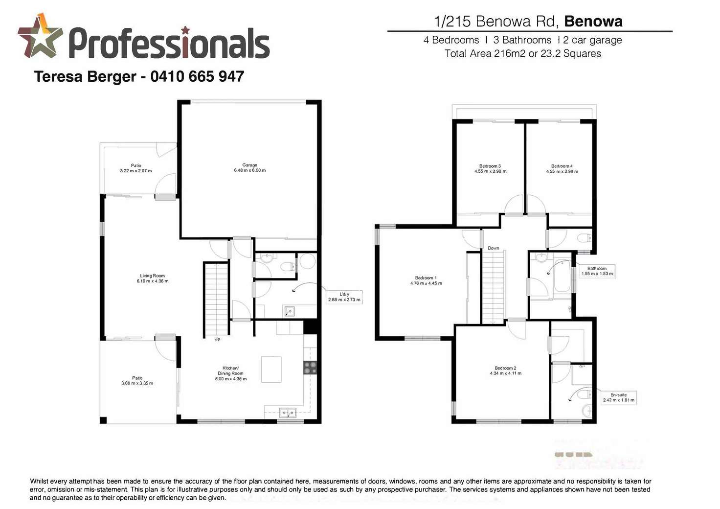 Floorplan of Homely semiDetached listing, 1/215 Benowa Road, Benowa QLD 4217