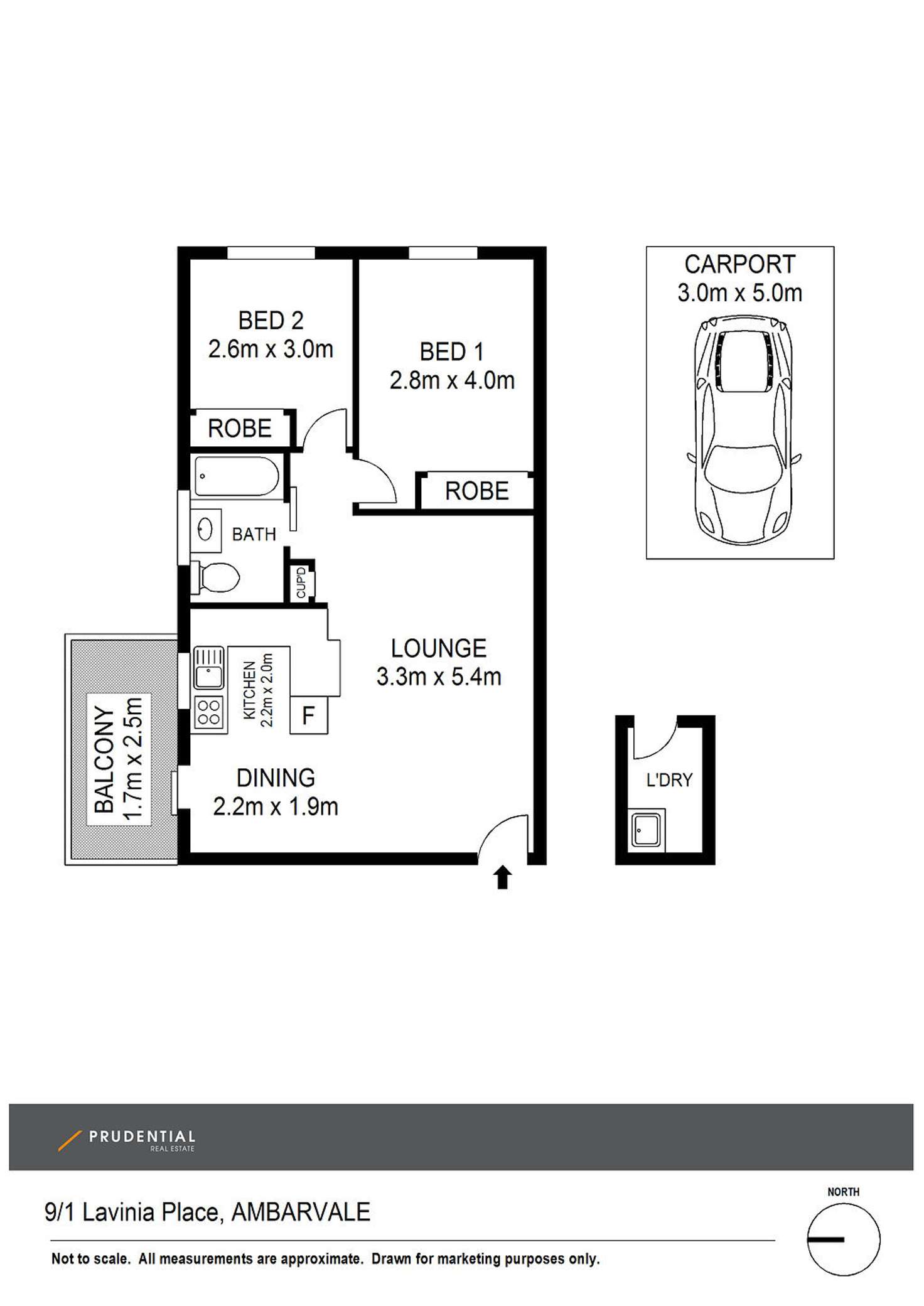 Floorplan of Homely unit listing, 9/1 Lavinia Place, Ambarvale NSW 2560