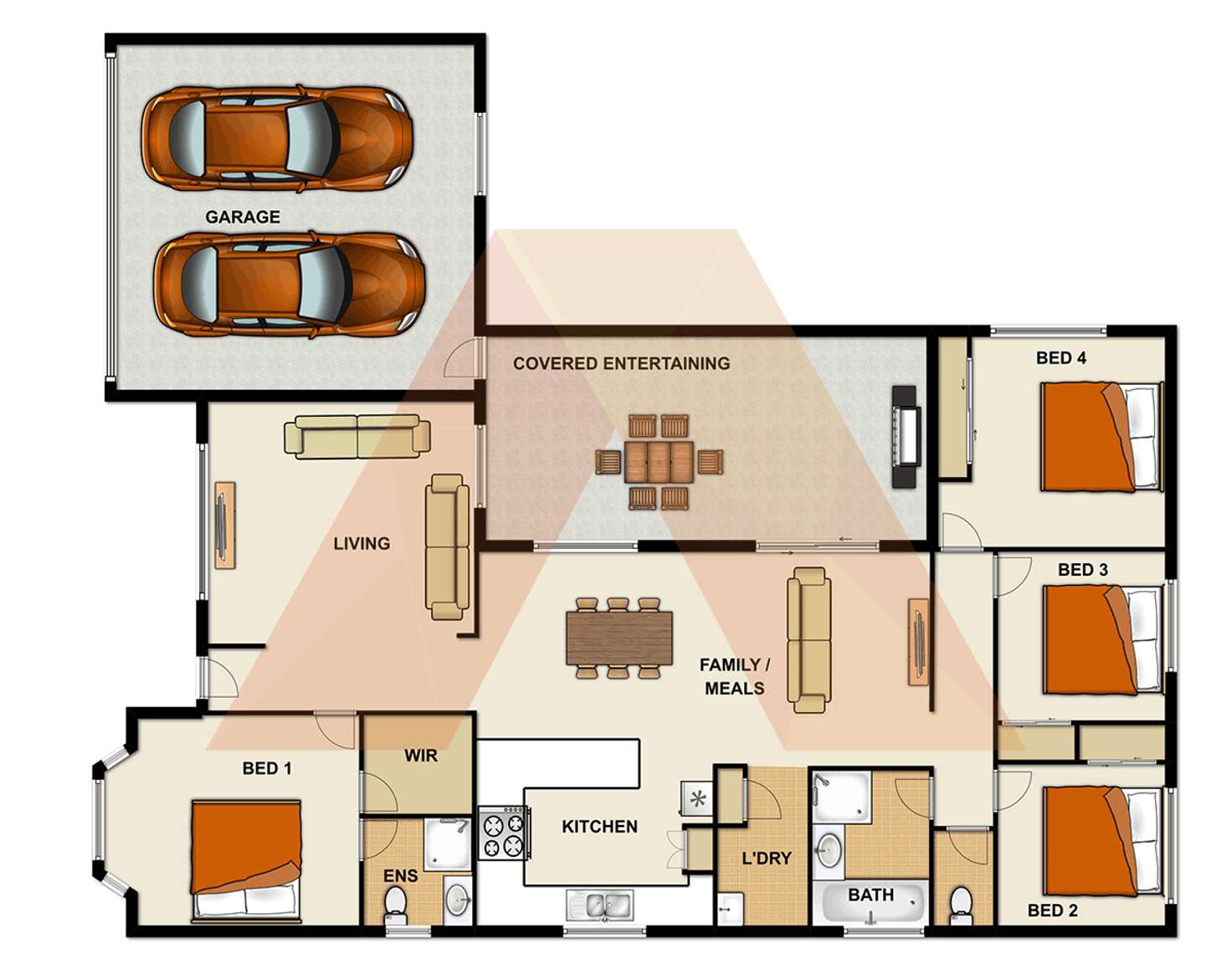 Floorplan of Homely house listing, 1 KALBARRI RISE, Regents Park QLD 4118