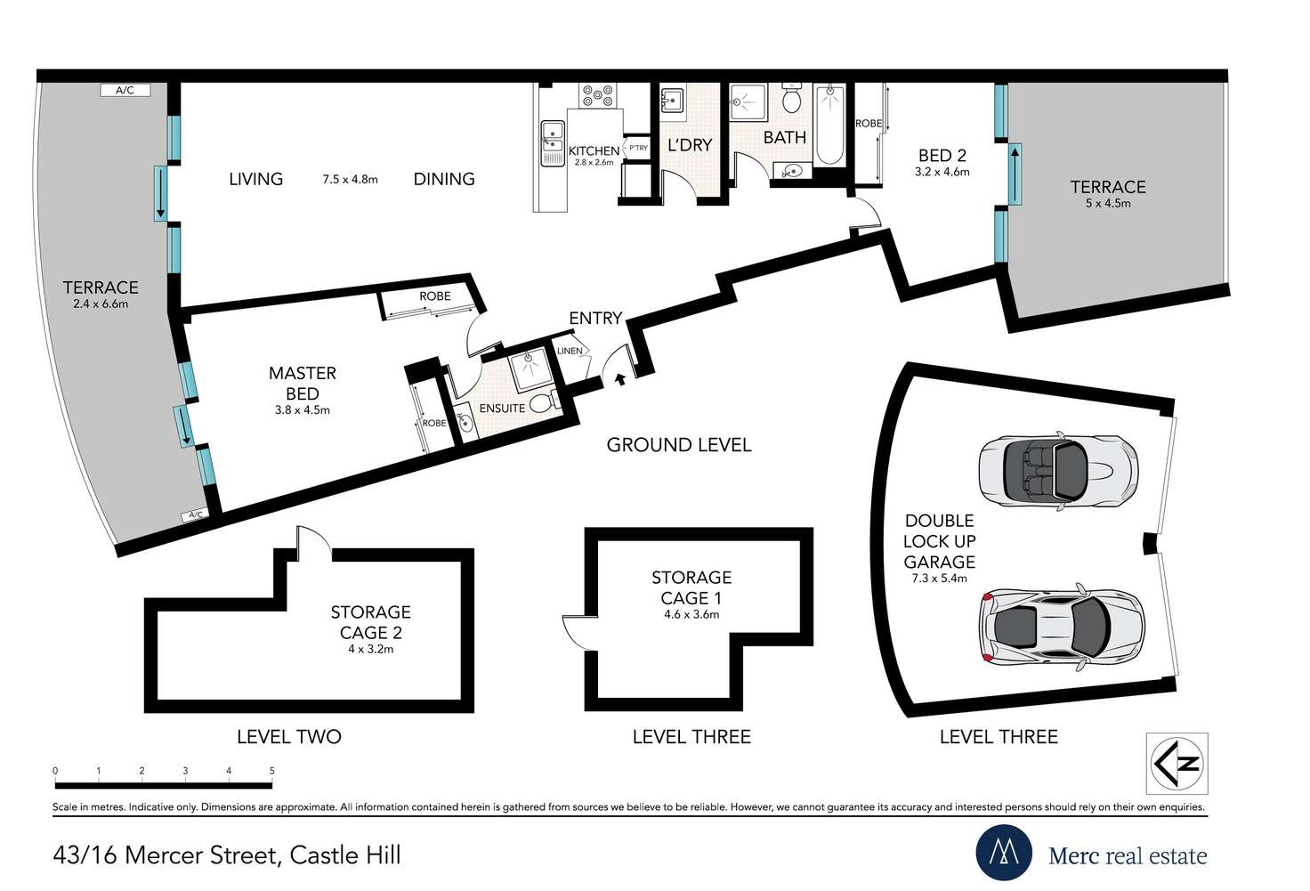Floorplan of Homely apartment listing, 43/16-20 Mercer Street, Castle Hill NSW 2154