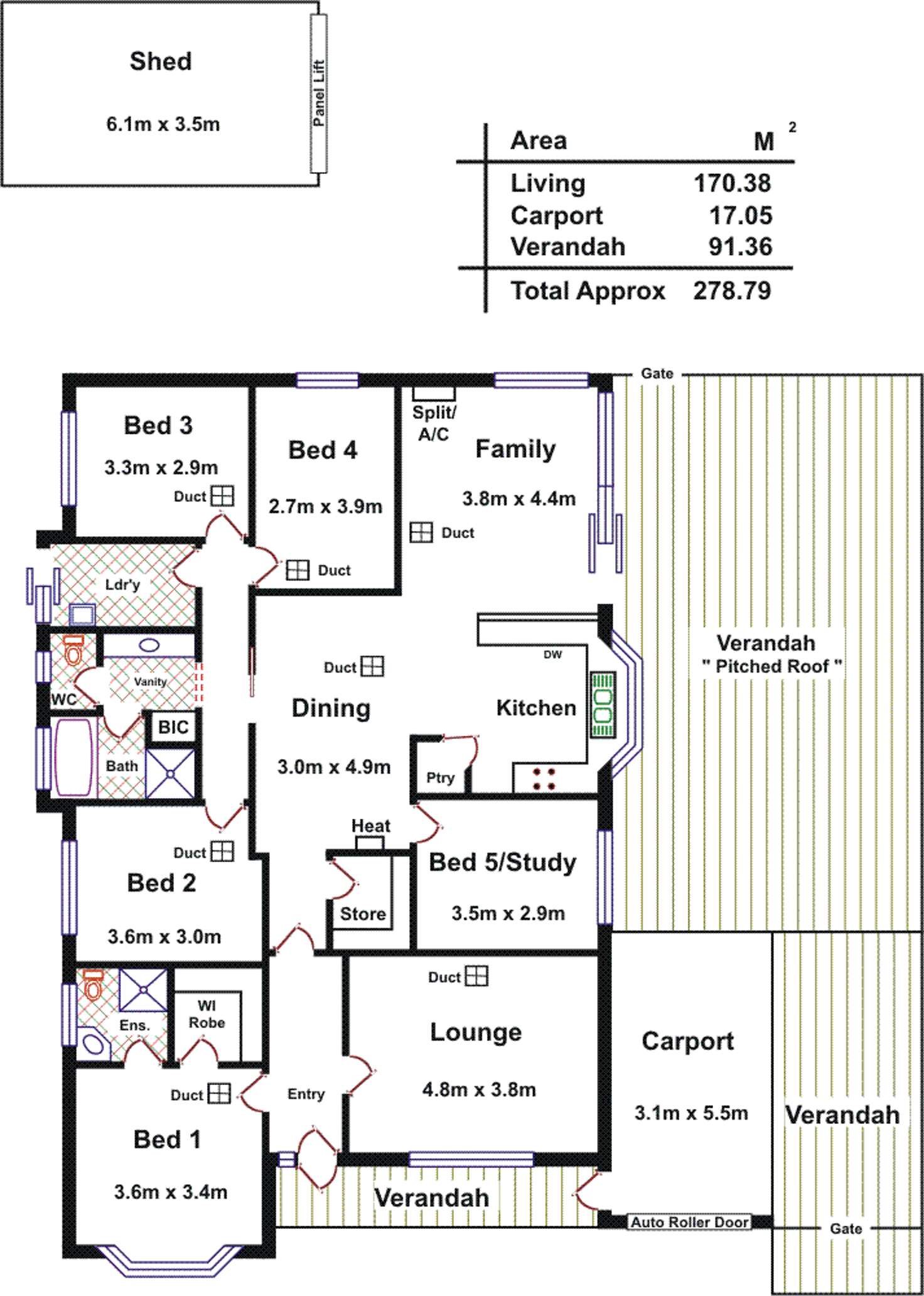 Floorplan of Homely house listing, 10 Carabeen Crescent, Andrews Farm SA 5114