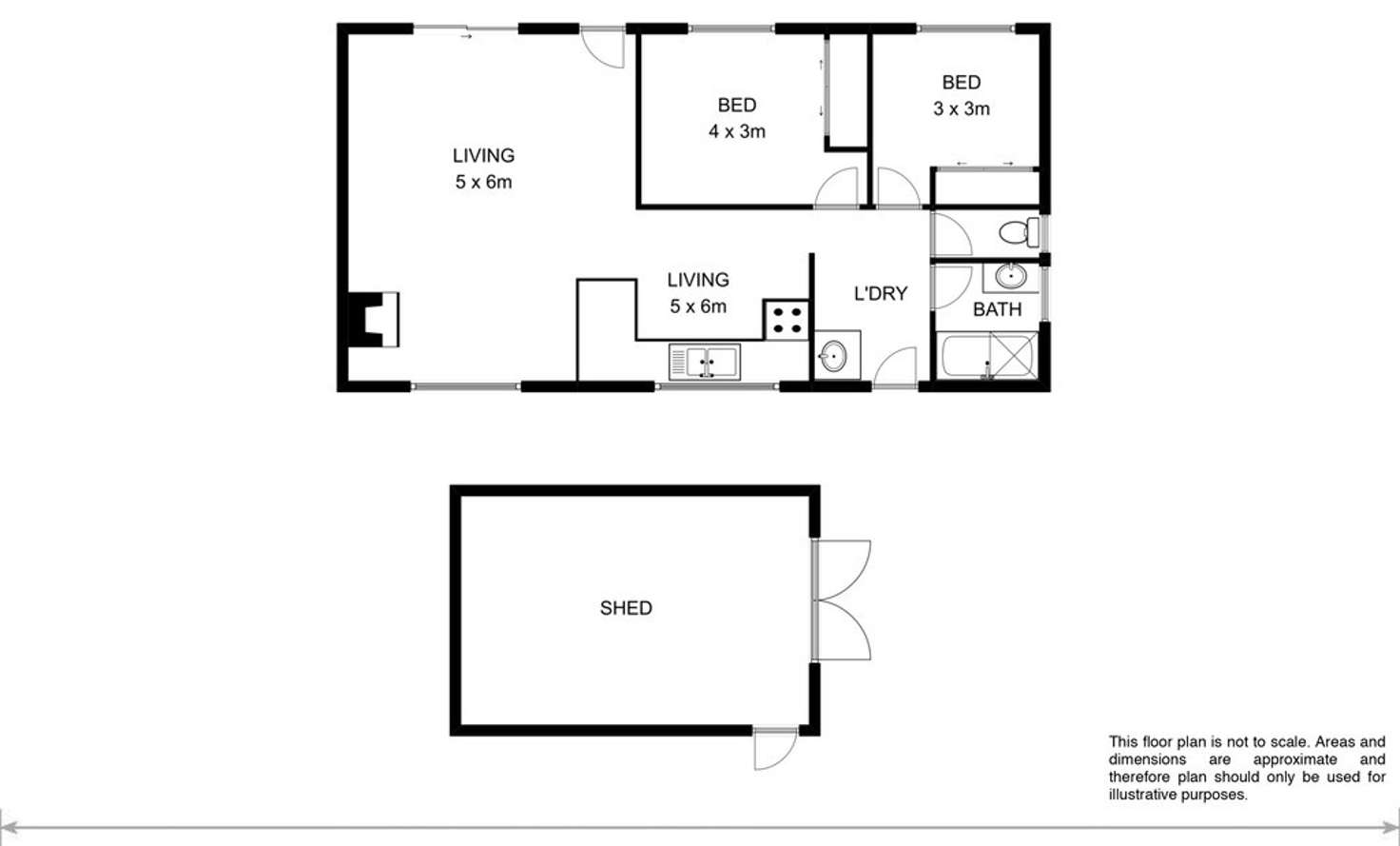 Floorplan of Homely unit listing, 1/54 Swan Street, Bagdad TAS 7030