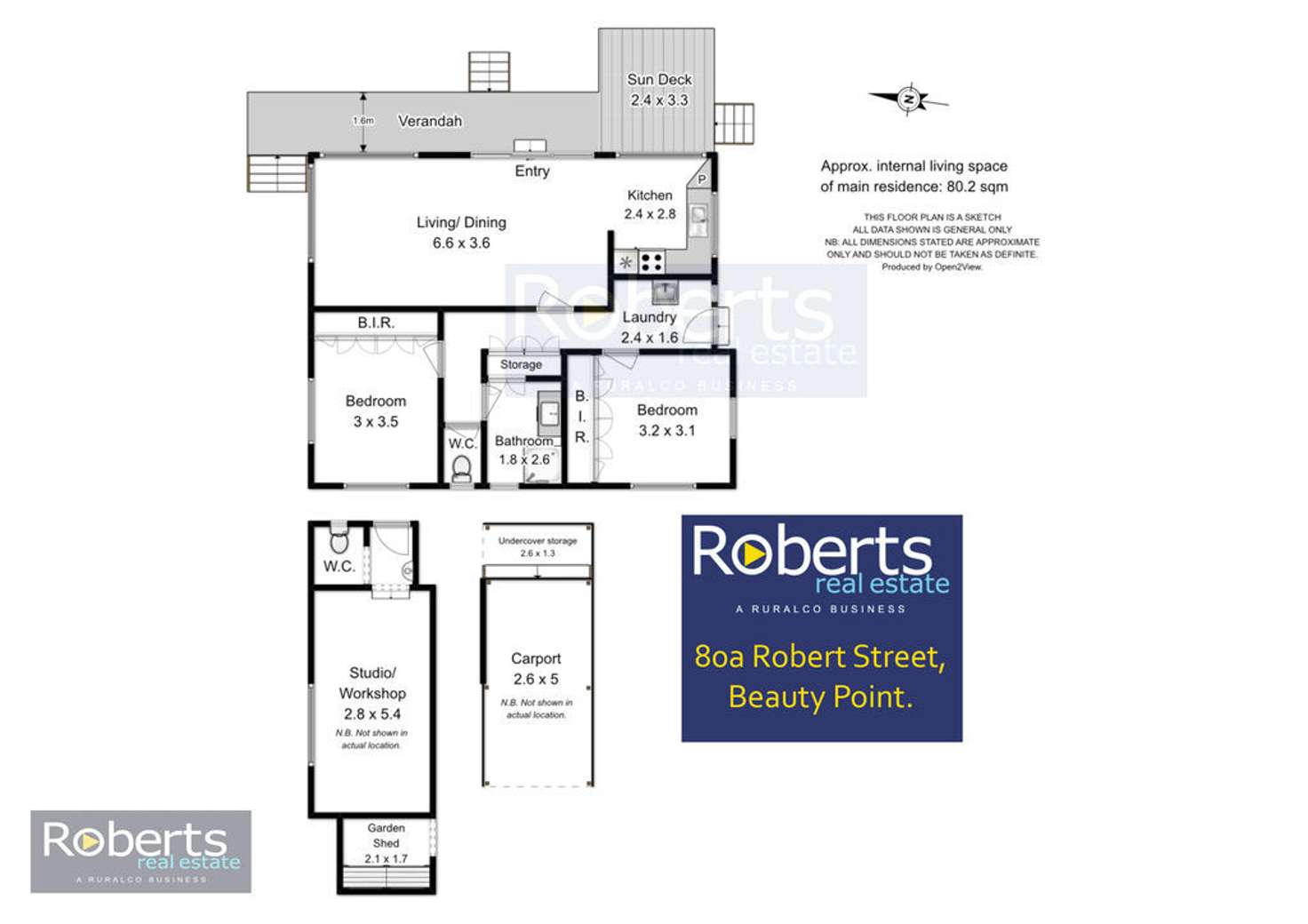 Floorplan of Homely house listing, 80a Robert Street, Beauty Point TAS 7270