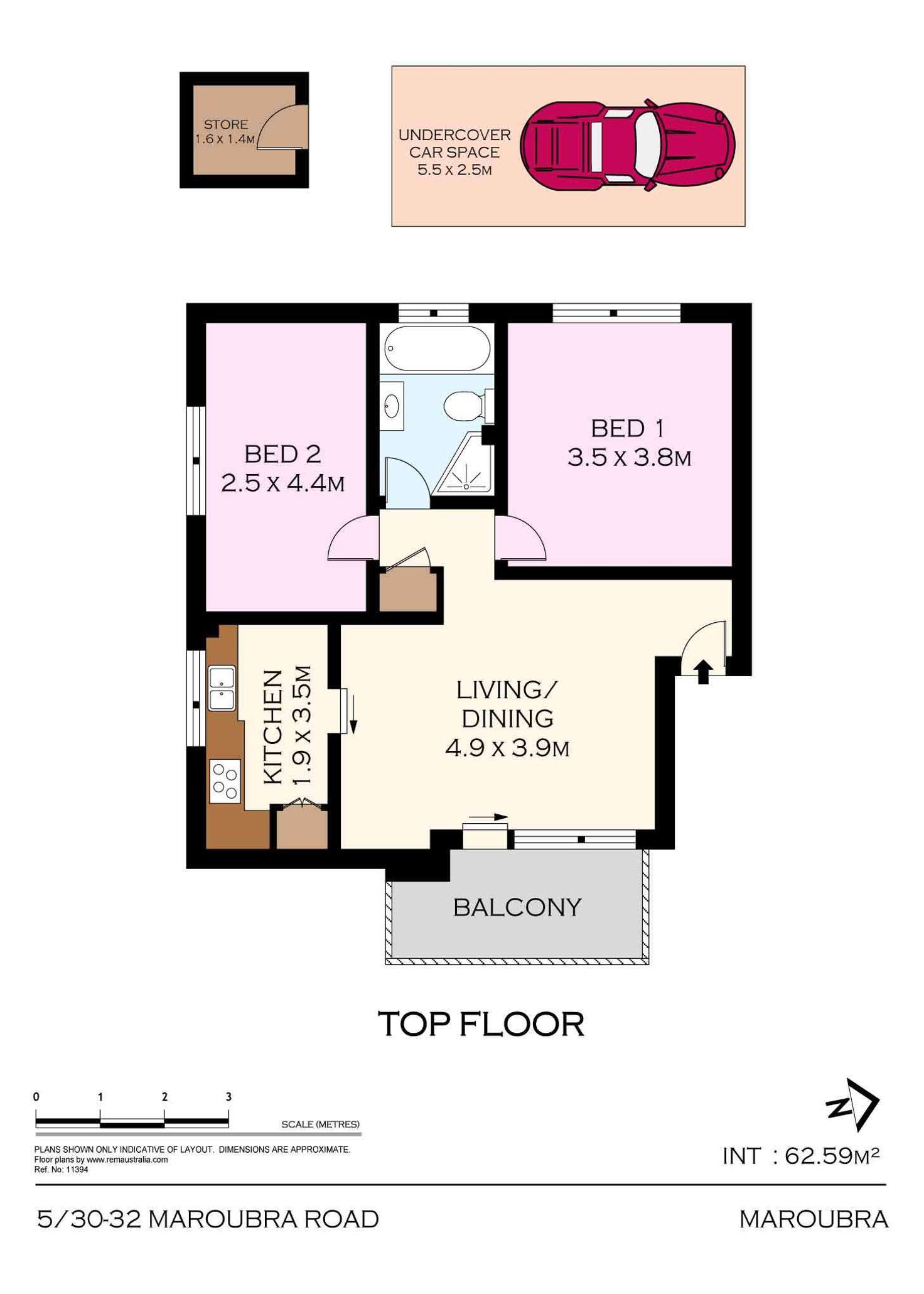 Floorplan of Homely apartment listing, 5/32-36 Maroubra Road, Maroubra NSW 2035