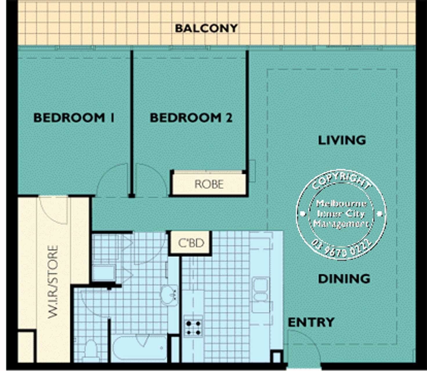 Floorplan of Homely apartment listing, REF 121511/83 Queensbridge Street, Southbank VIC 3006