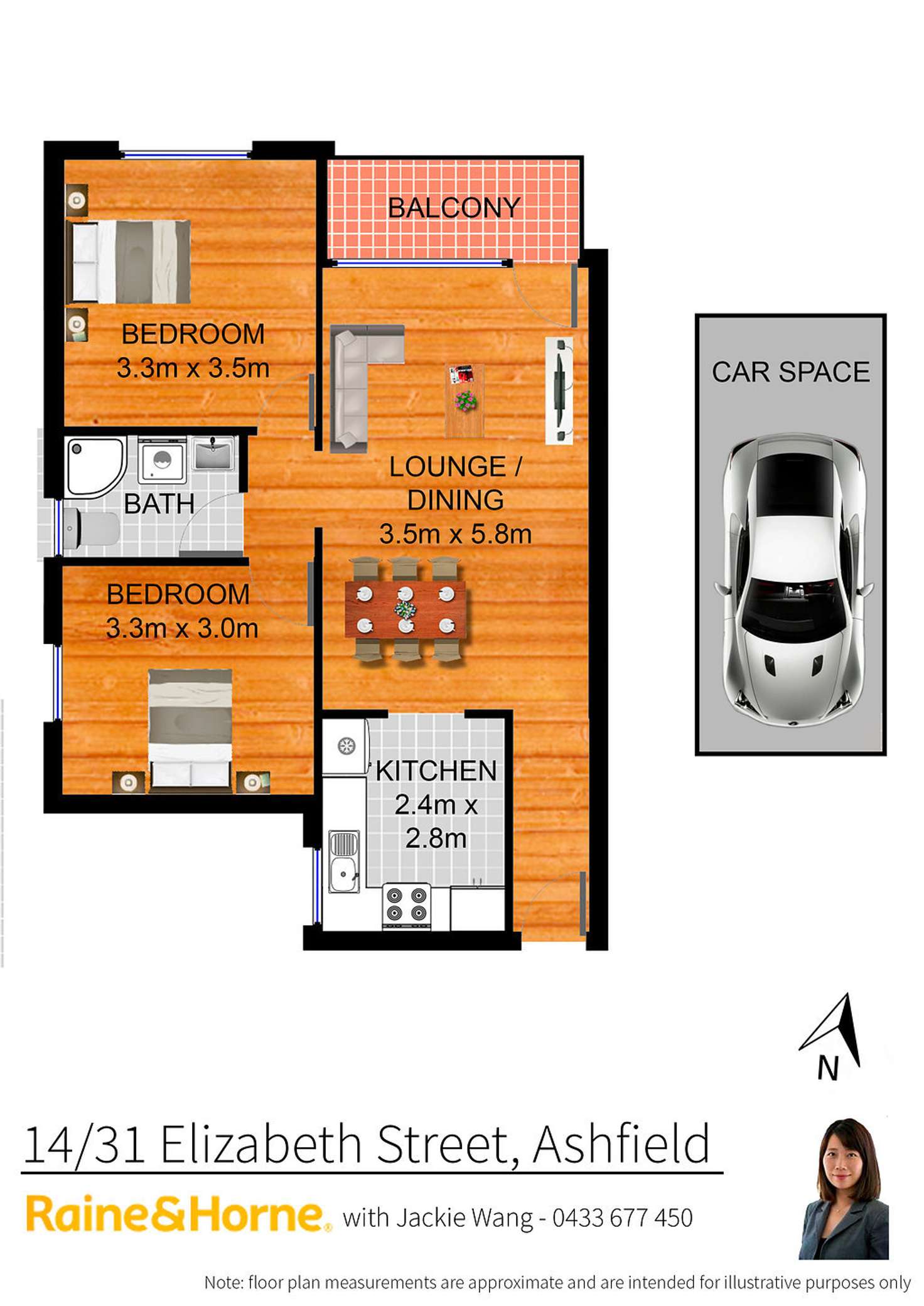 Floorplan of Homely unit listing, 14/31 Elizabeth Street, Ashfield NSW 2131