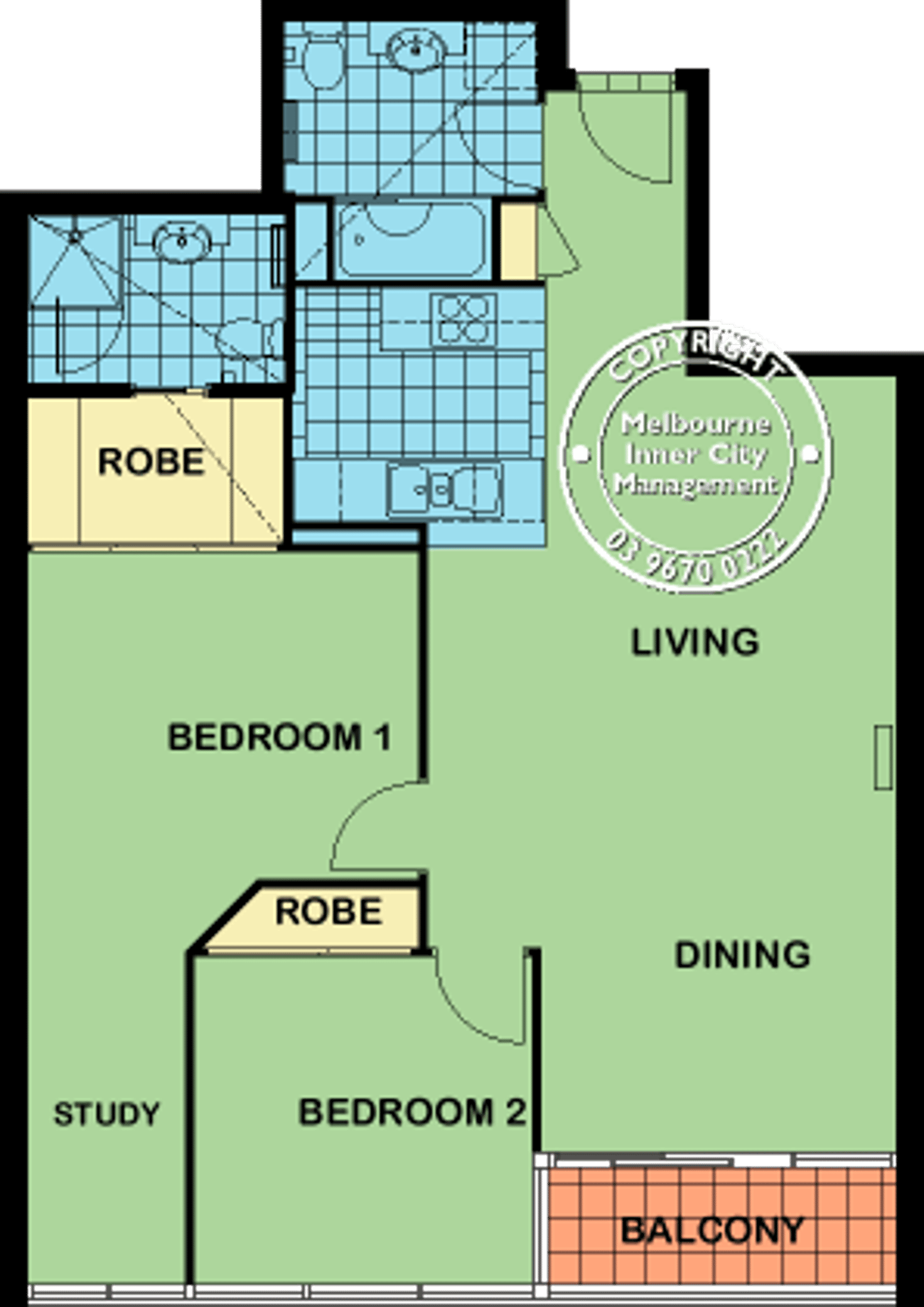 Floorplan of Homely apartment listing, 2107/163 City Road, Southbank VIC 3006