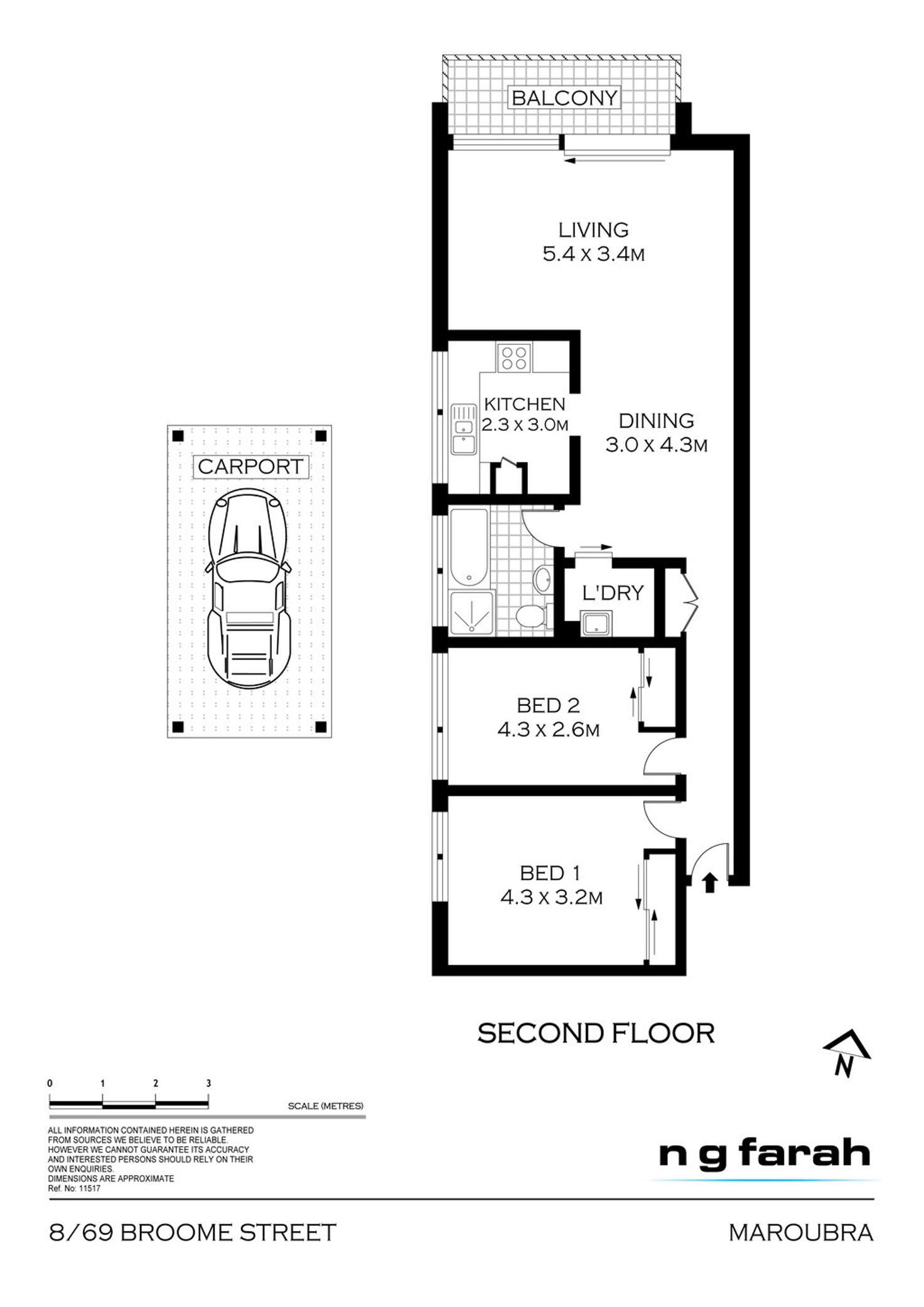Floorplan of Homely unit listing, 8/69 Broome Street, Maroubra NSW 2035