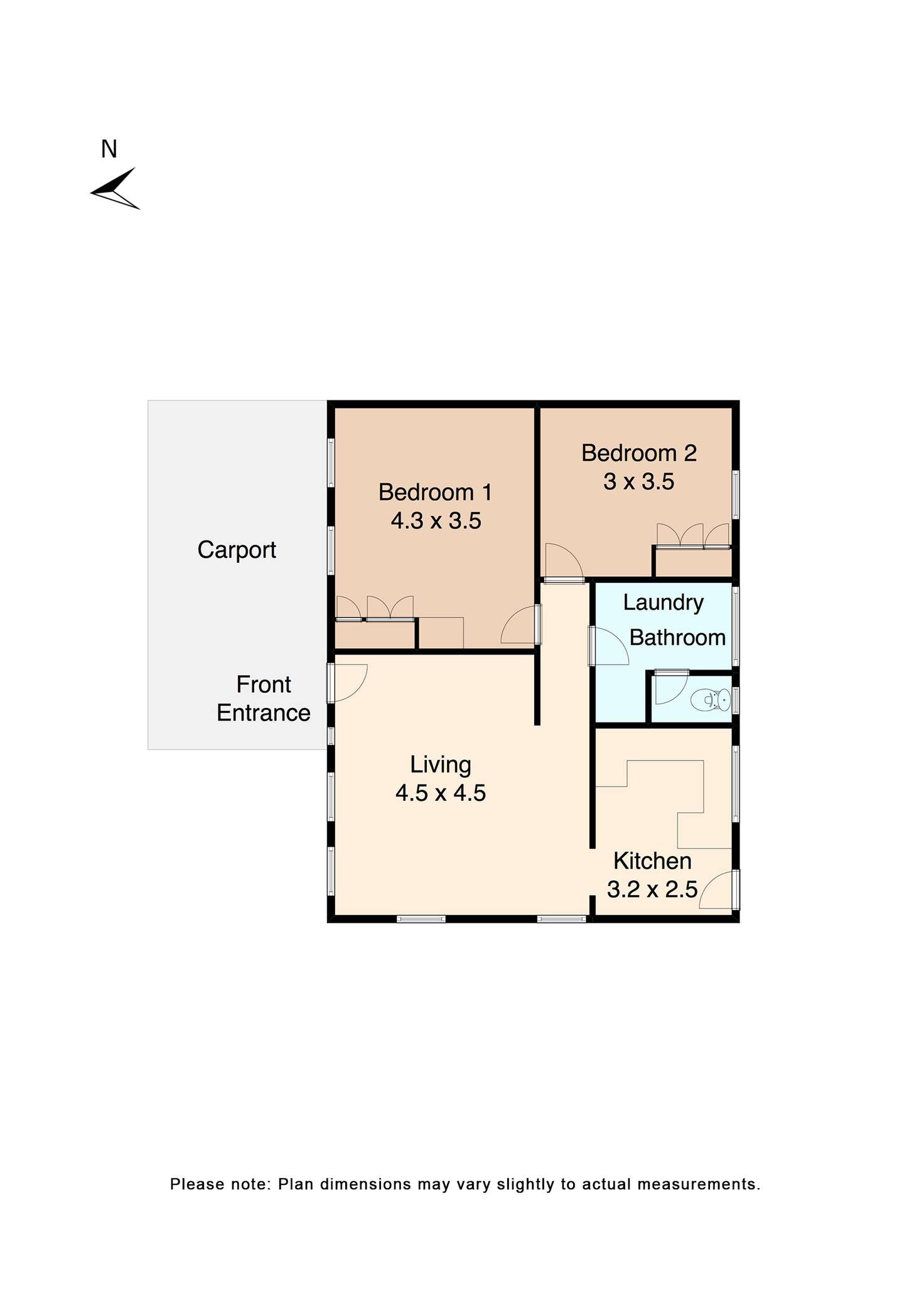 Floorplan of Homely unit listing, 1/36 Mimosa Avenue, Alfredton VIC 3350