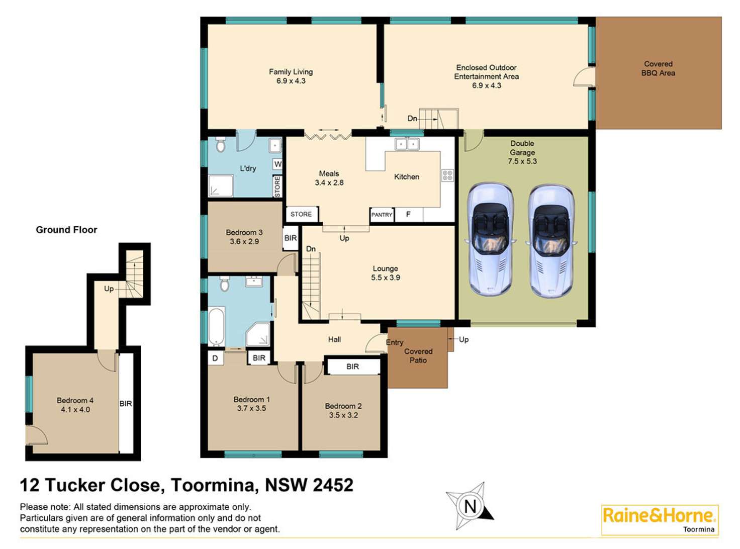 Floorplan of Homely house listing, 12 Tucker Close, Toormina NSW 2452