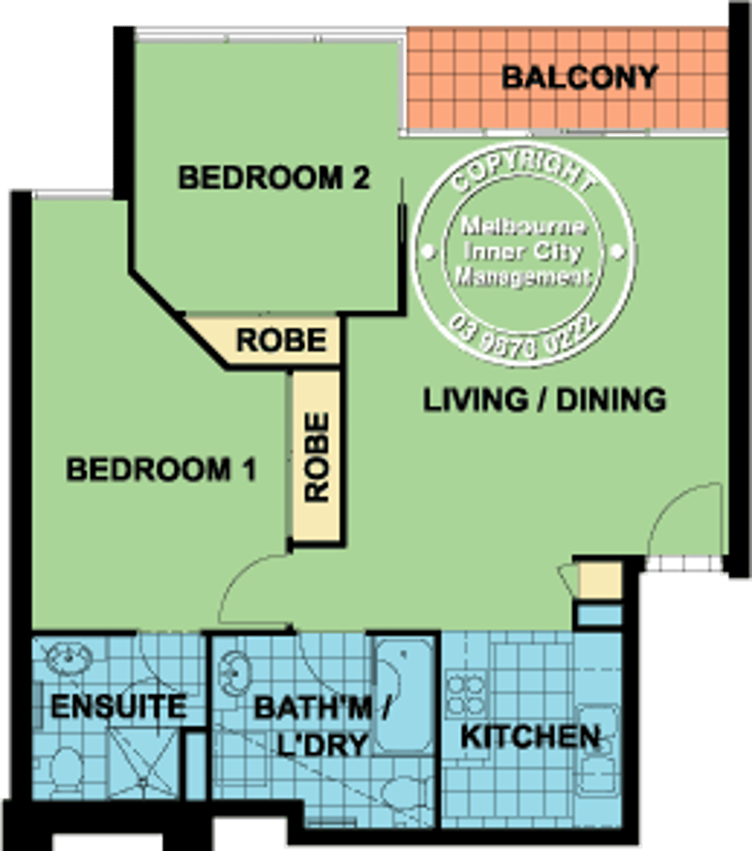Floorplan of Homely apartment listing, 1808/668 Bourke Street, Melbourne VIC 3000