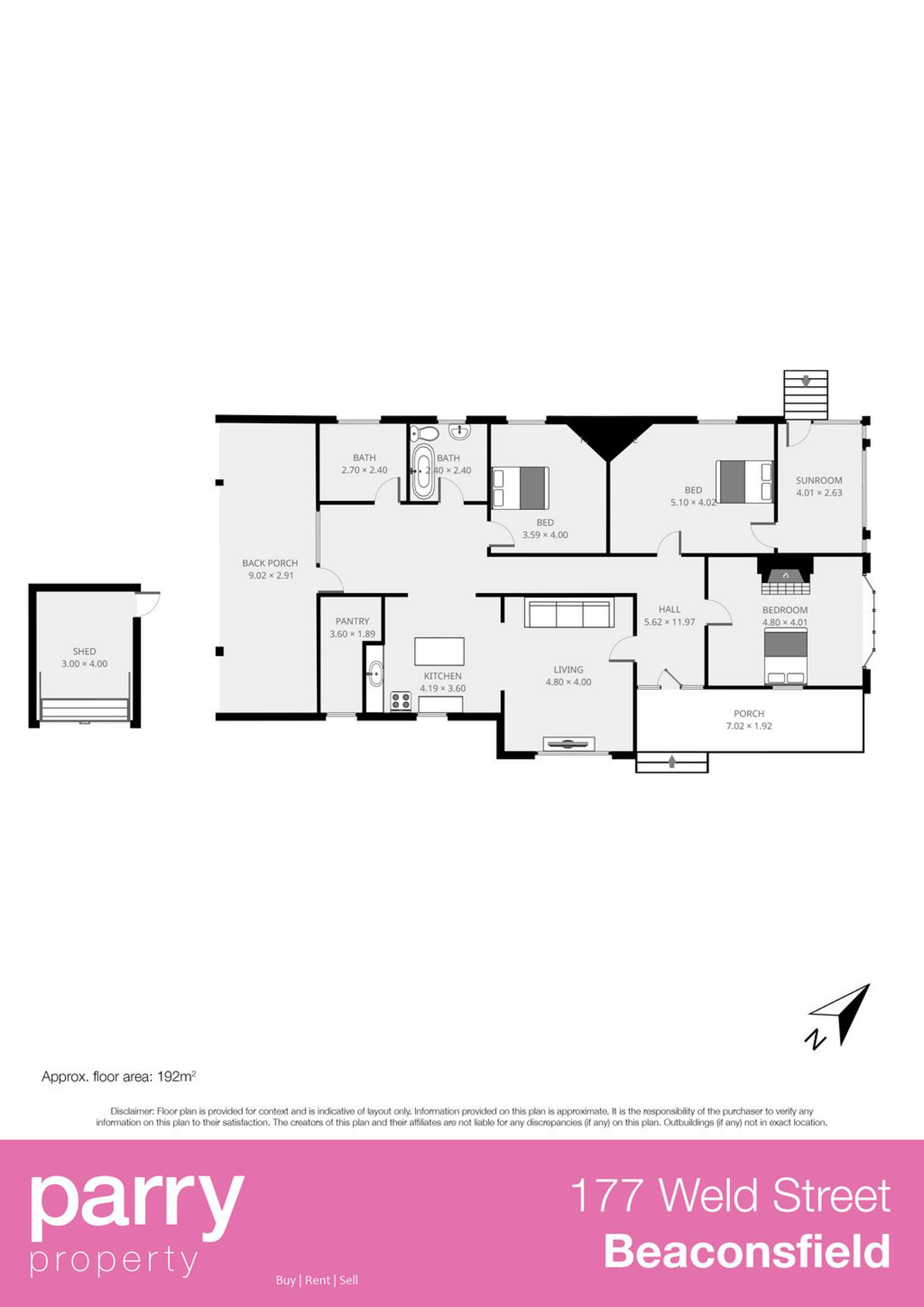 Floorplan of Homely house listing, 177 Weld Street, Beaconsfield TAS 7270