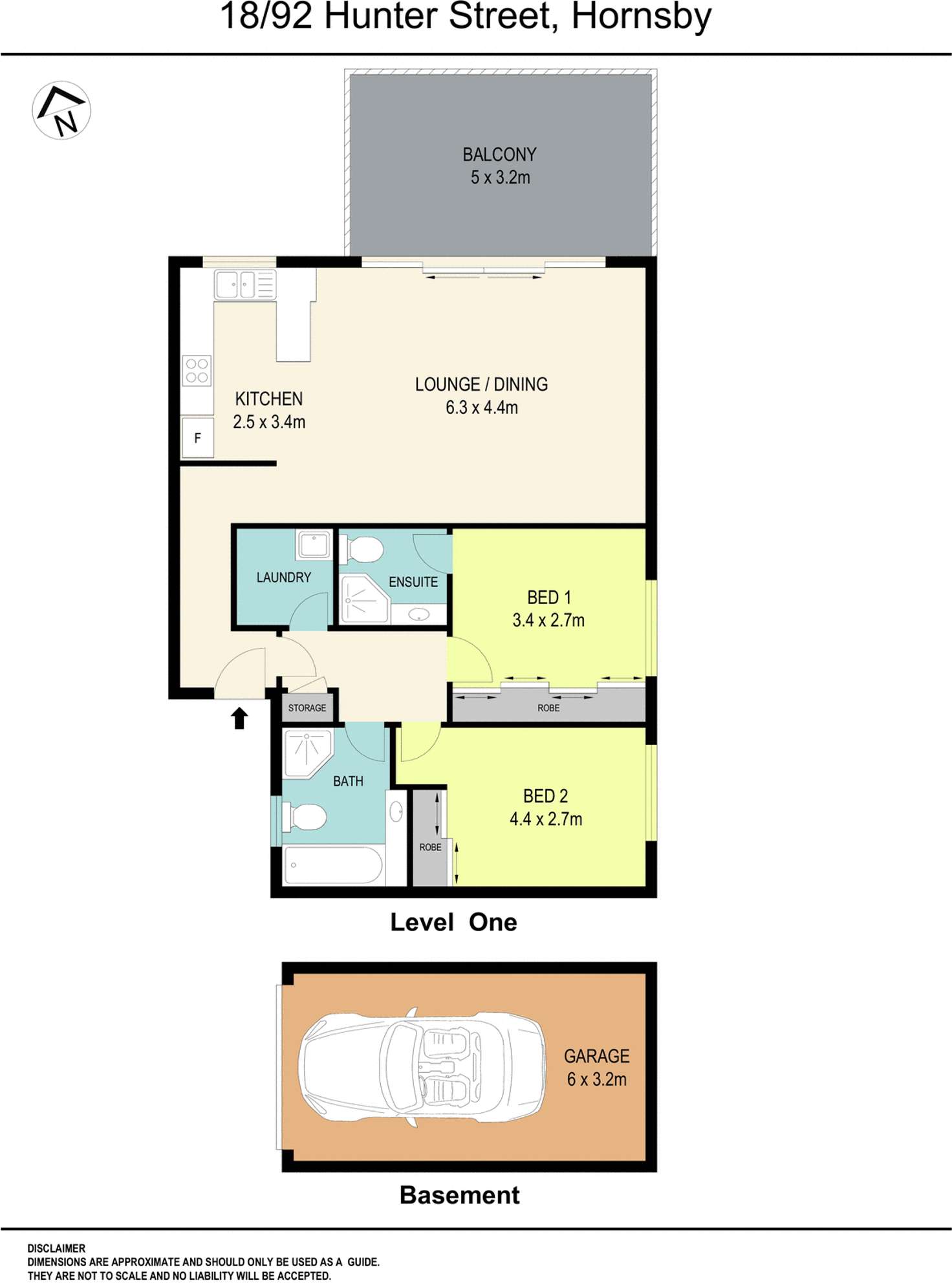 Floorplan of Homely apartment listing, 18/92 Hunter Street, Hornsby NSW 2077