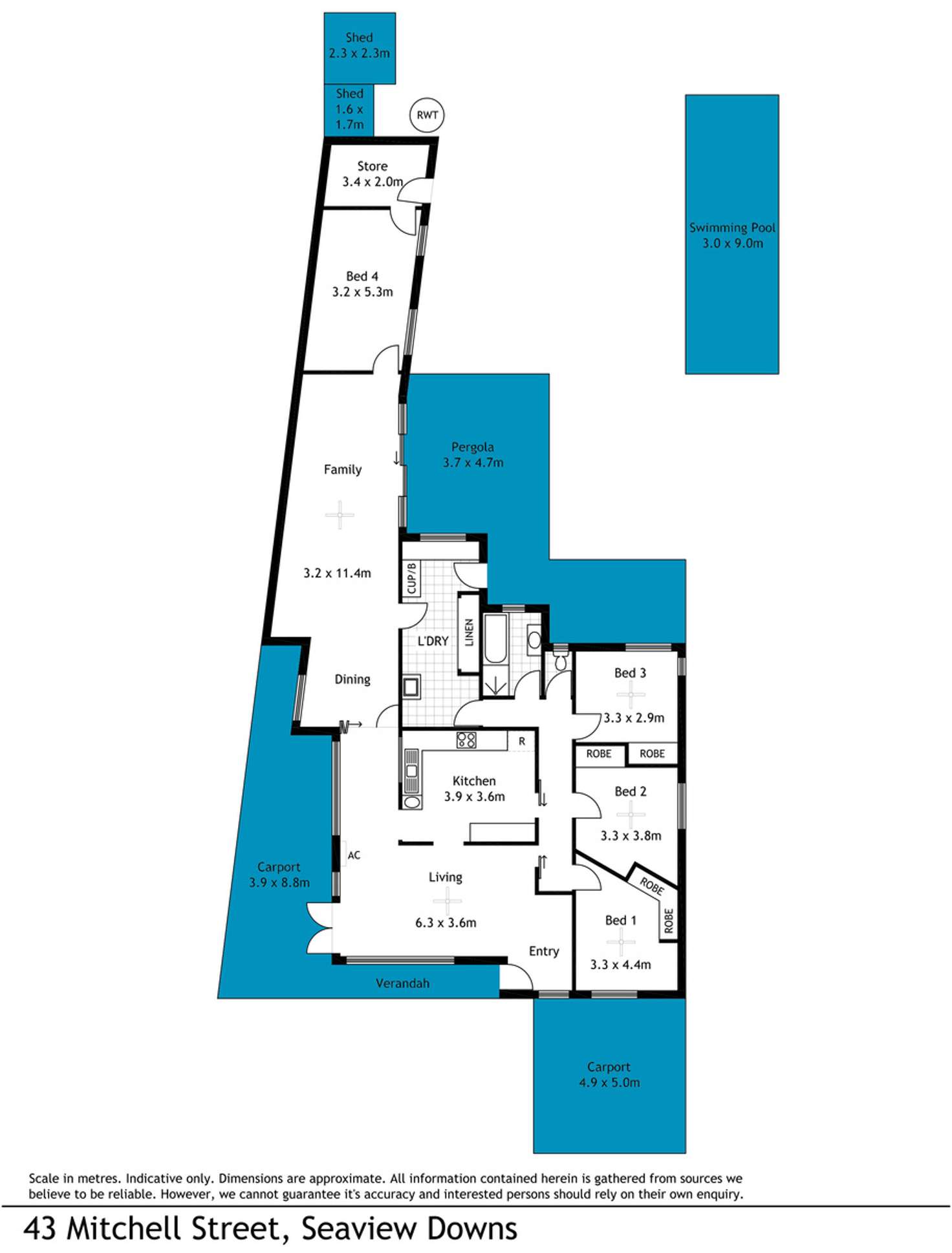 Floorplan of Homely house listing, 43 Mitchell Street, Seaview Downs SA 5049