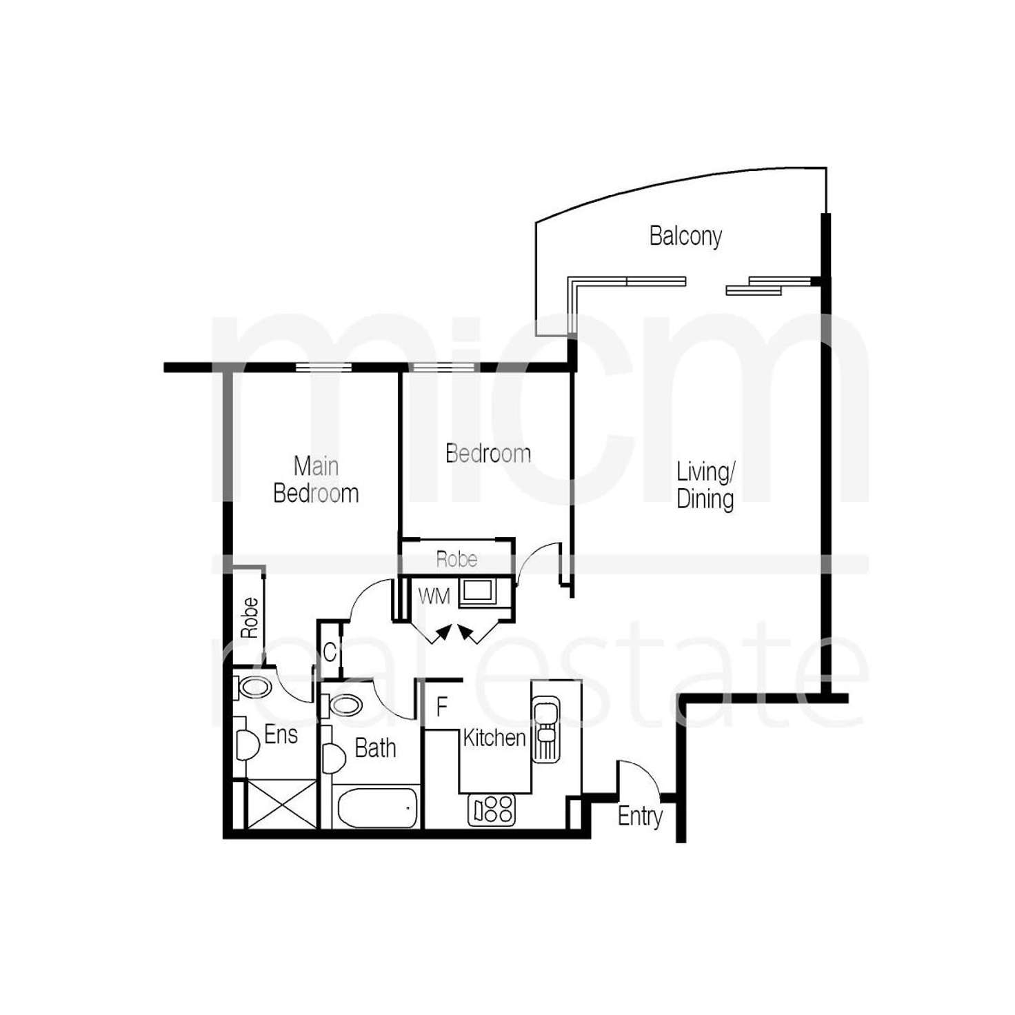 Floorplan of Homely apartment listing, 806/102 Wells Street, Southbank VIC 3006