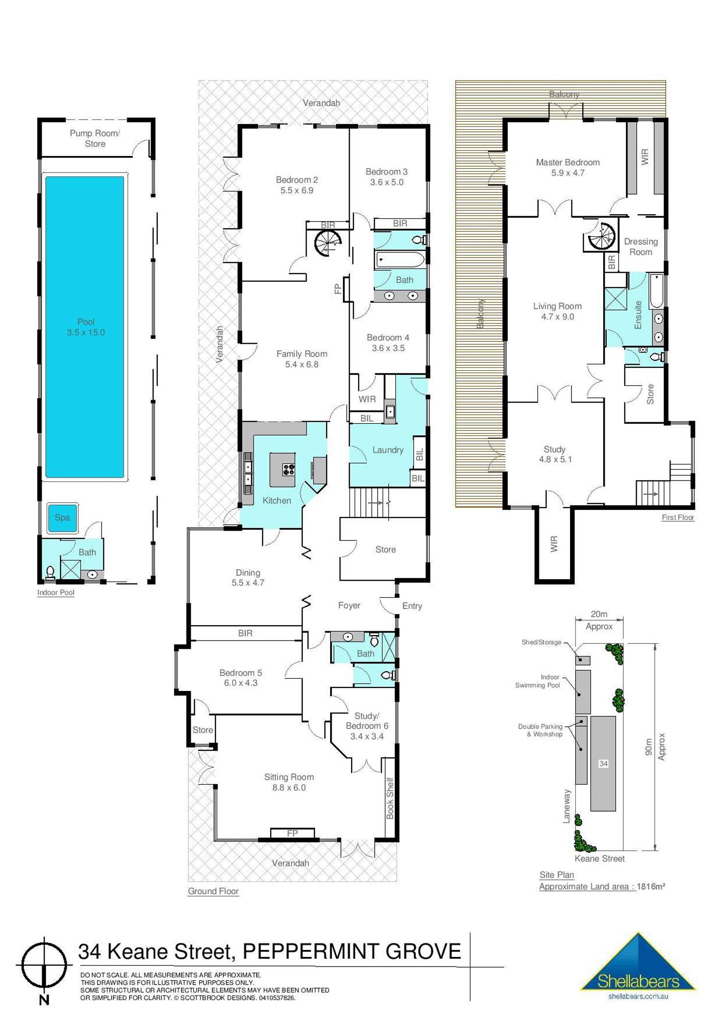 Floorplan of Homely house listing, 34 Keane Street, Peppermint Grove WA 6011