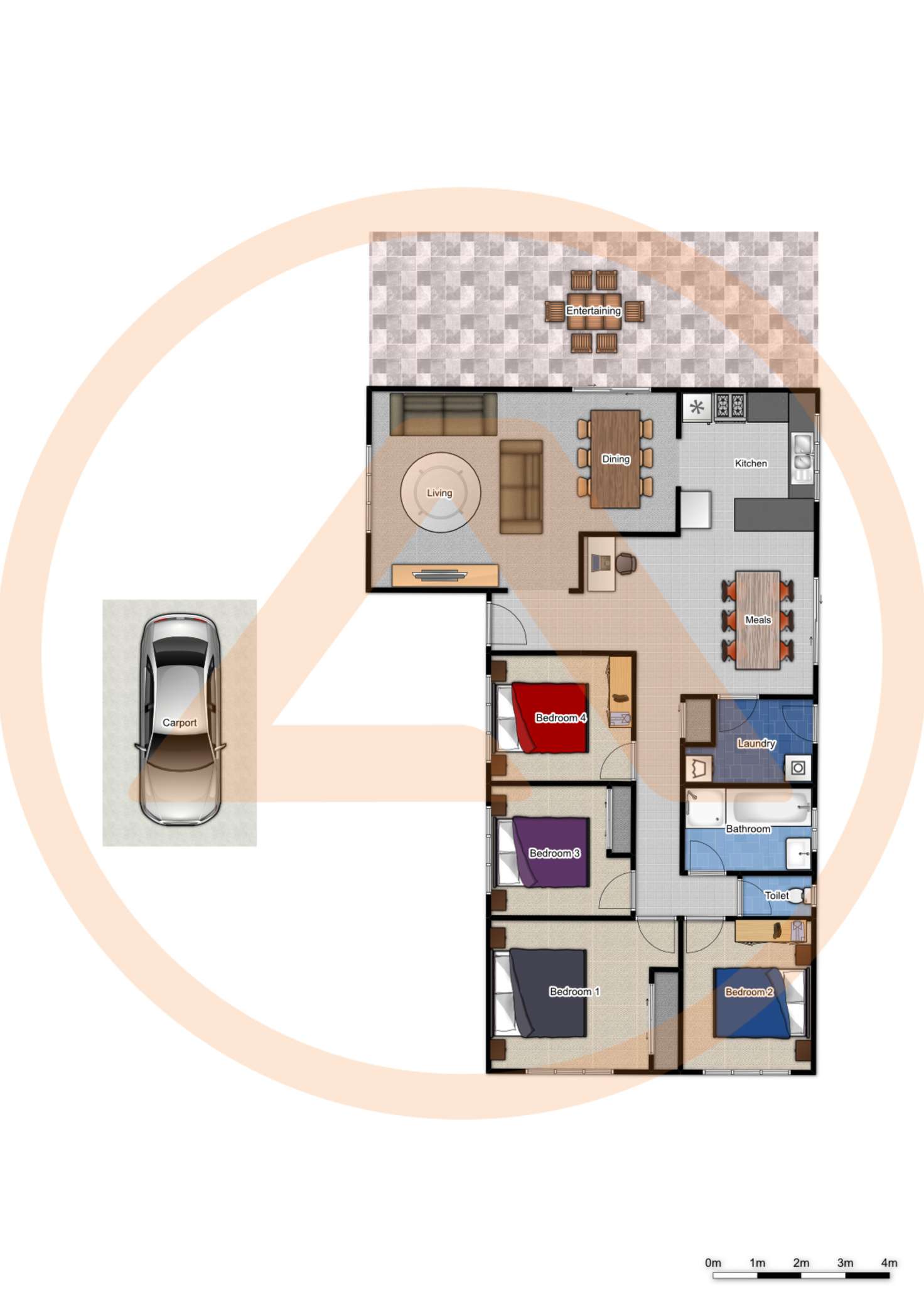 Floorplan of Homely house listing, 94 MACKELLAR DRIVE, Boronia Heights QLD 4124