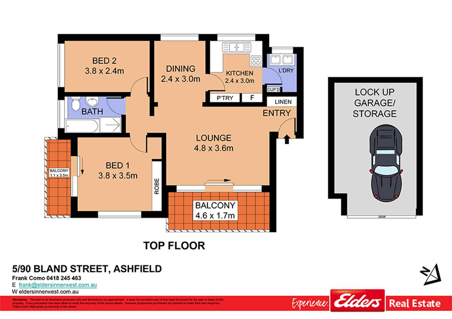 Floorplan of Homely unit listing, 5/90-92 Bland Street, Ashfield NSW 2131