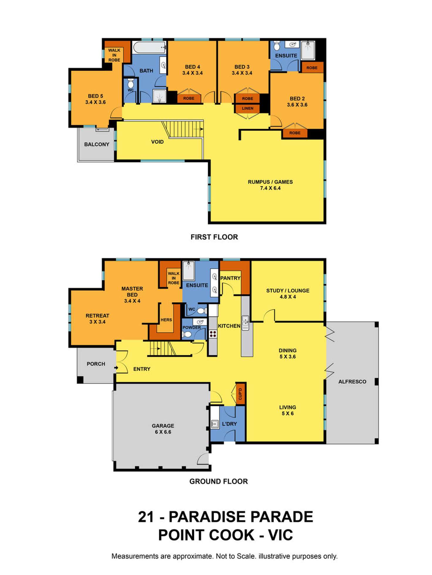 Floorplan of Homely house listing, 21 Paradise Parade, Point Cook VIC 3030