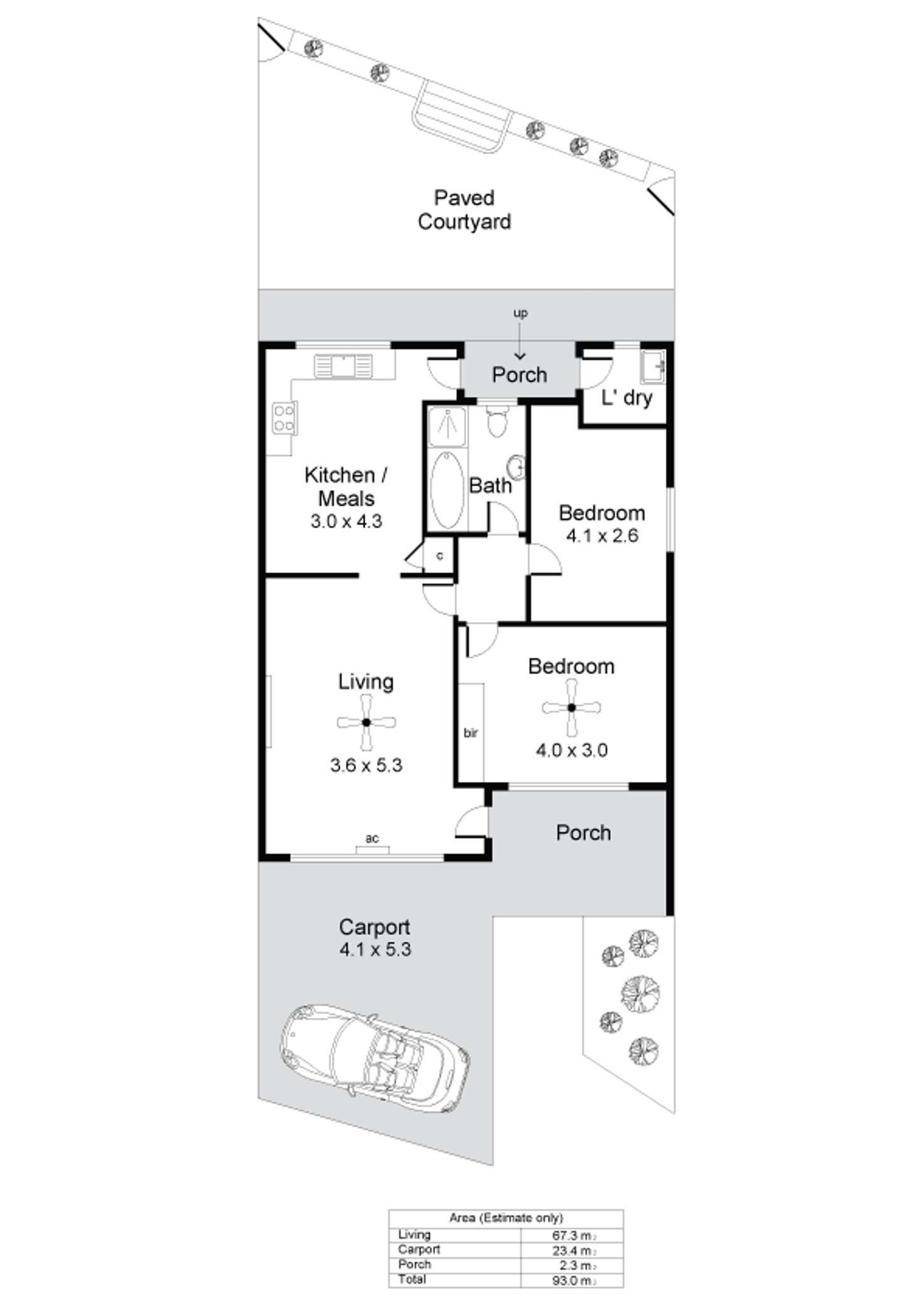 Floorplan of Homely unit listing, 2/25 Strathmore Terrace, Brighton SA 5048