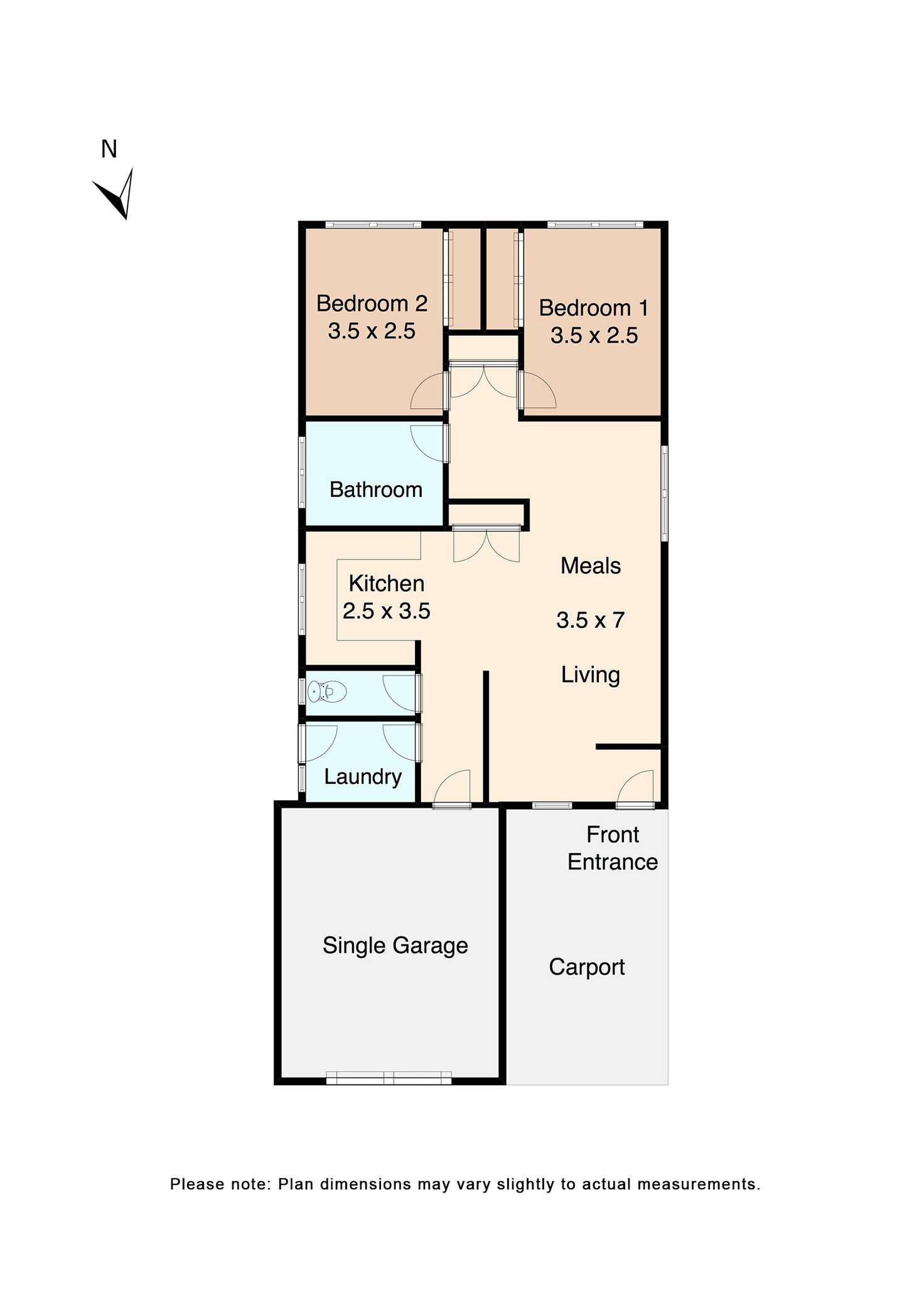 Floorplan of Homely unit listing, 1/25 Shasta Drive, Delacombe VIC 3356