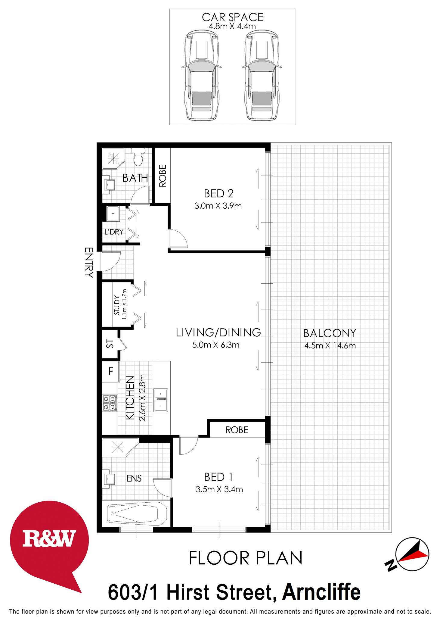 Floorplan of Homely apartment listing, 603/1 Hirst Street, Arncliffe NSW 2205